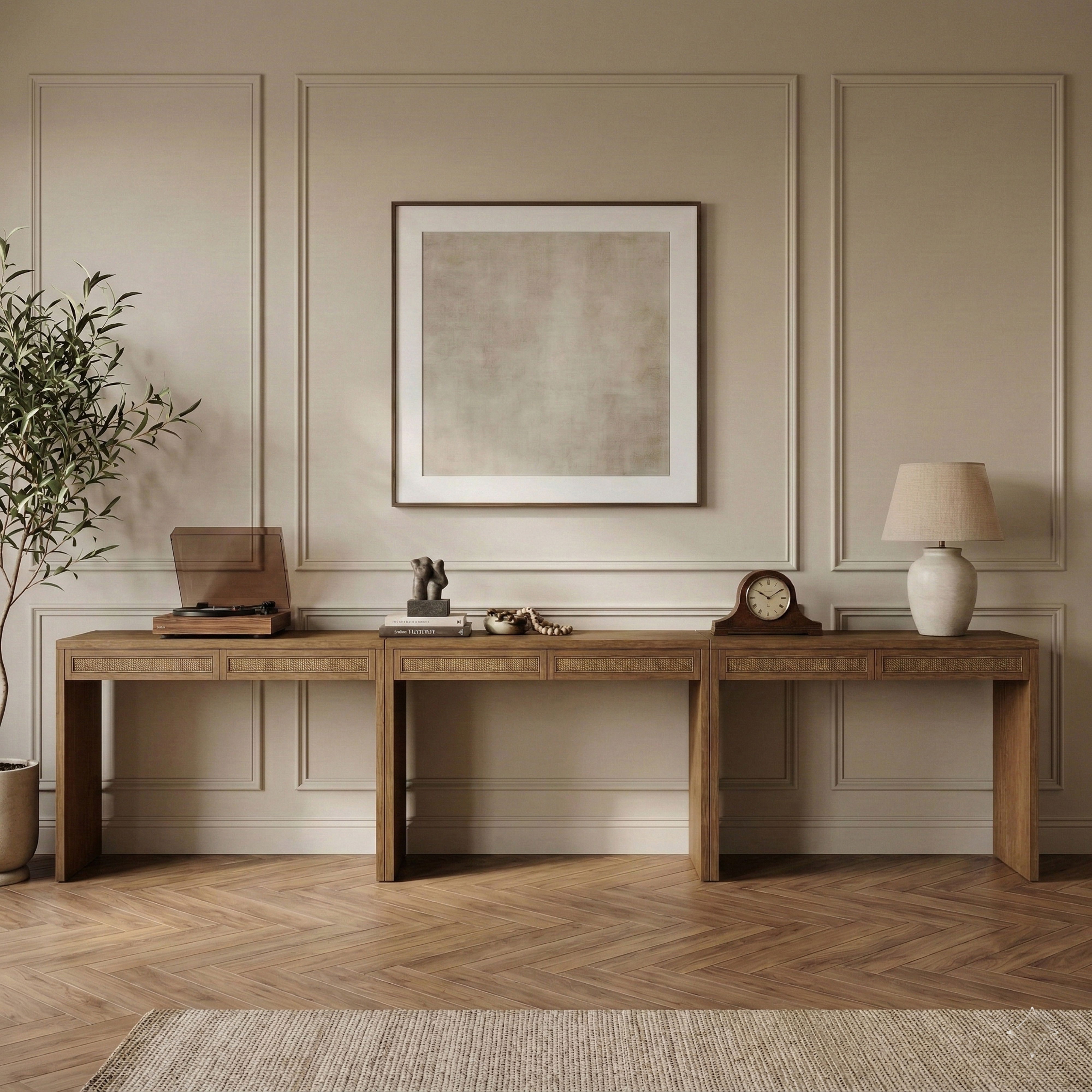 Avro - Solid Wood And Oak Veneer 3 Piece Desk - Brown