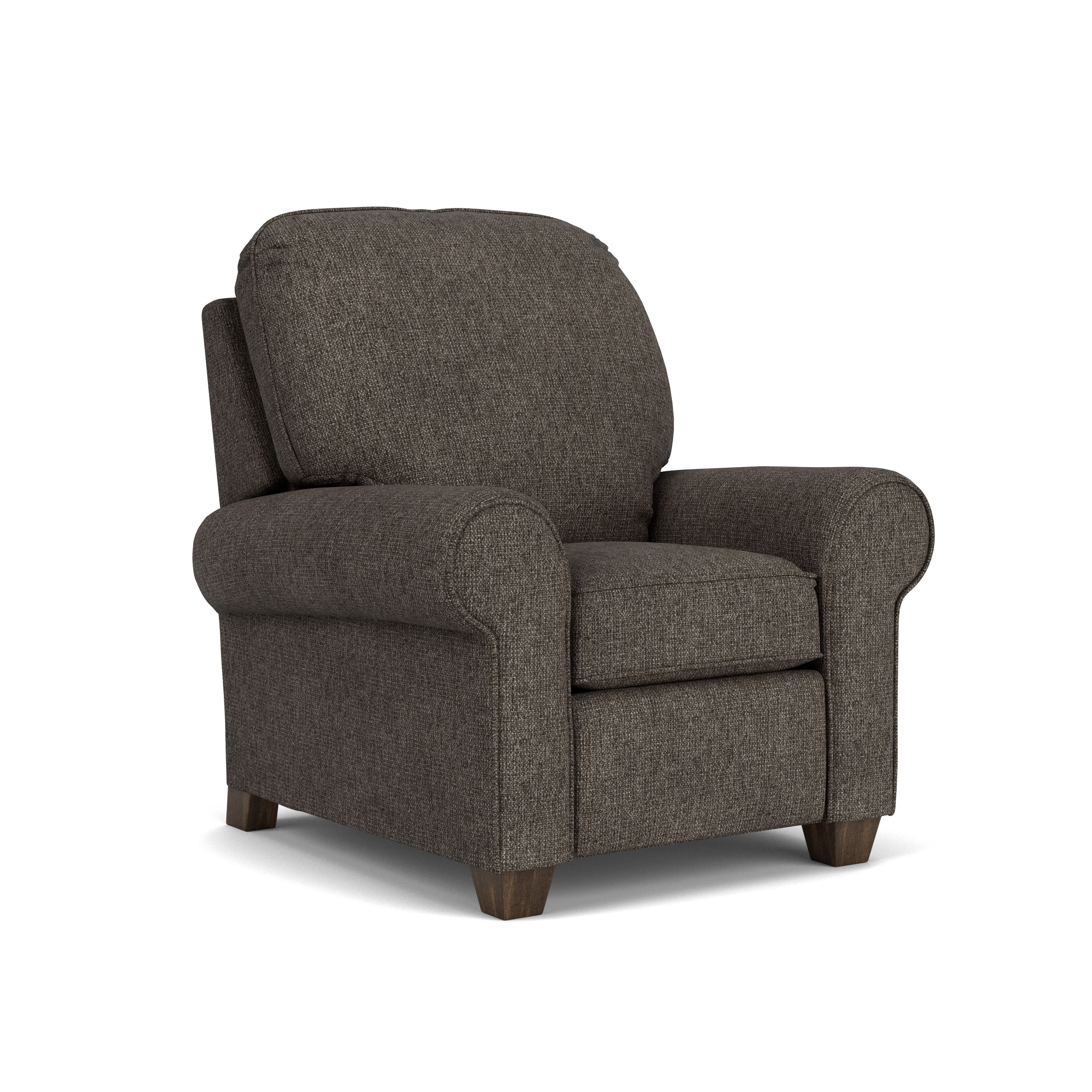 Thornton - Fabric High-Leg Recliner, dark gray