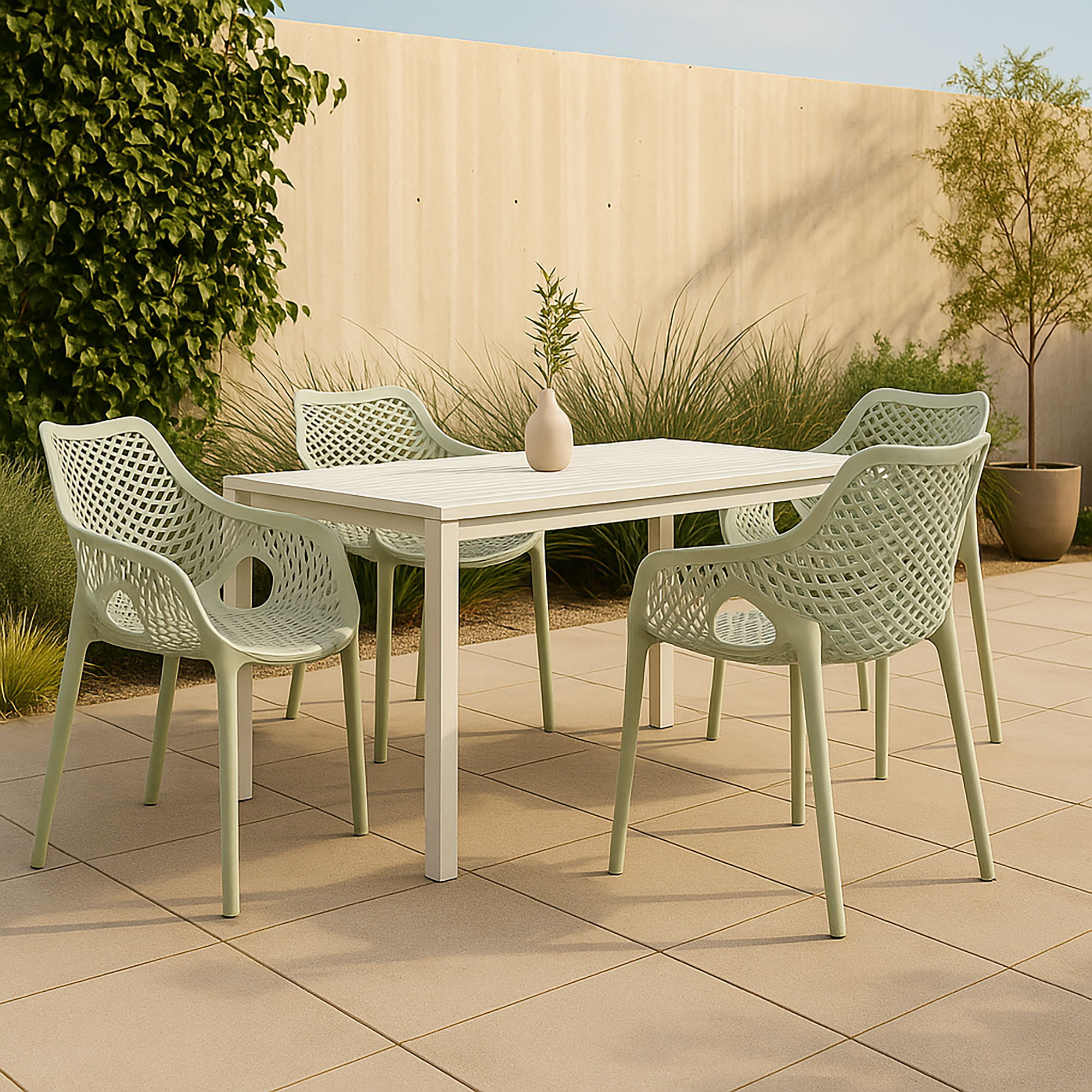 Mykonos - Outdoor Patio Dining Chair (Set of 4) - Mint