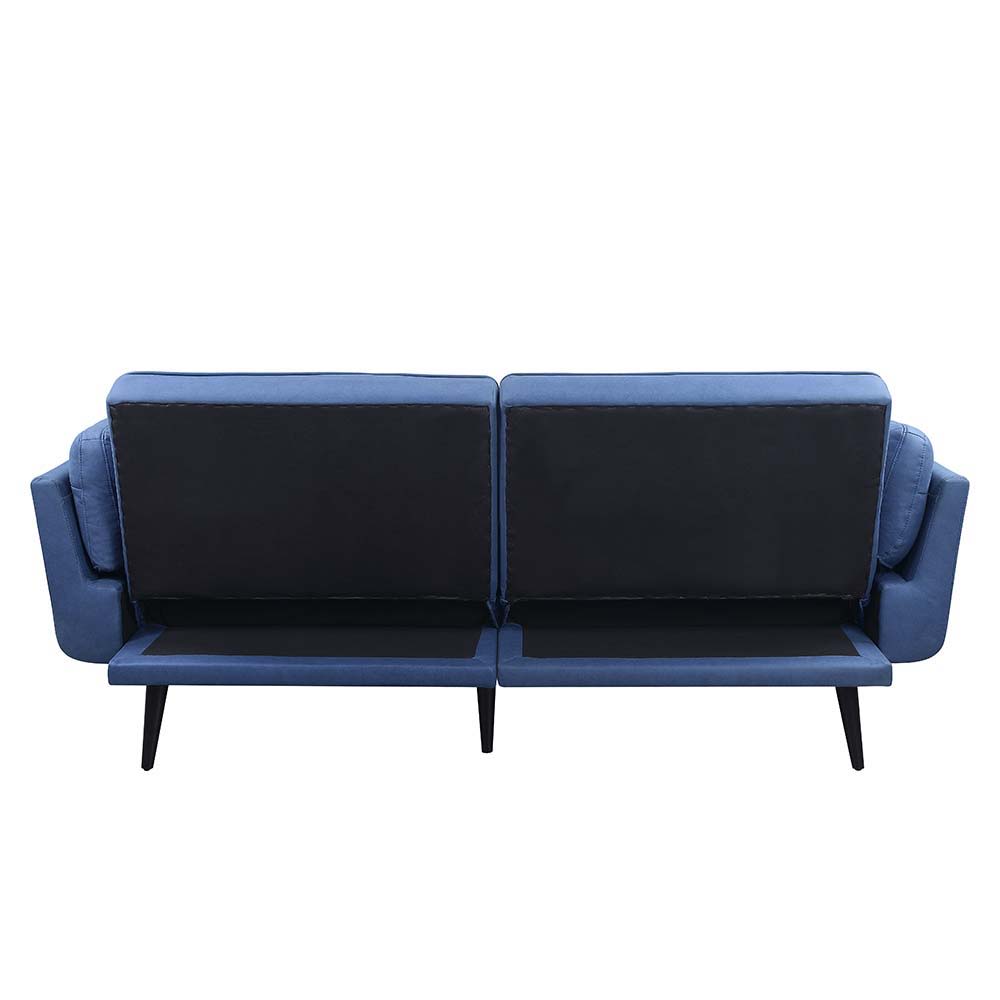 Nafisa - Adjustable Sofa & Ottoman - Blue Fabric, blue, view 4