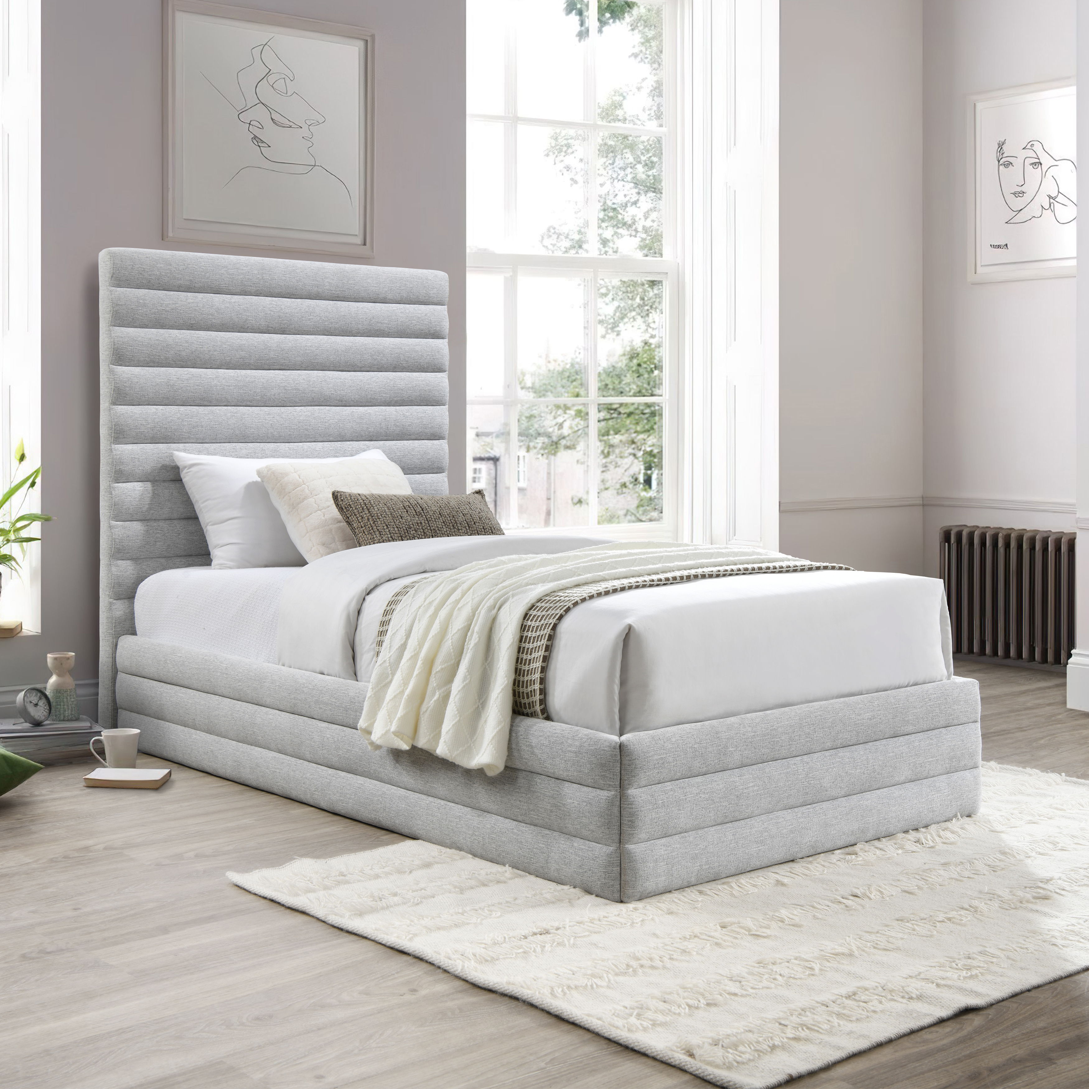Maxwell - Twin Bed - Gray