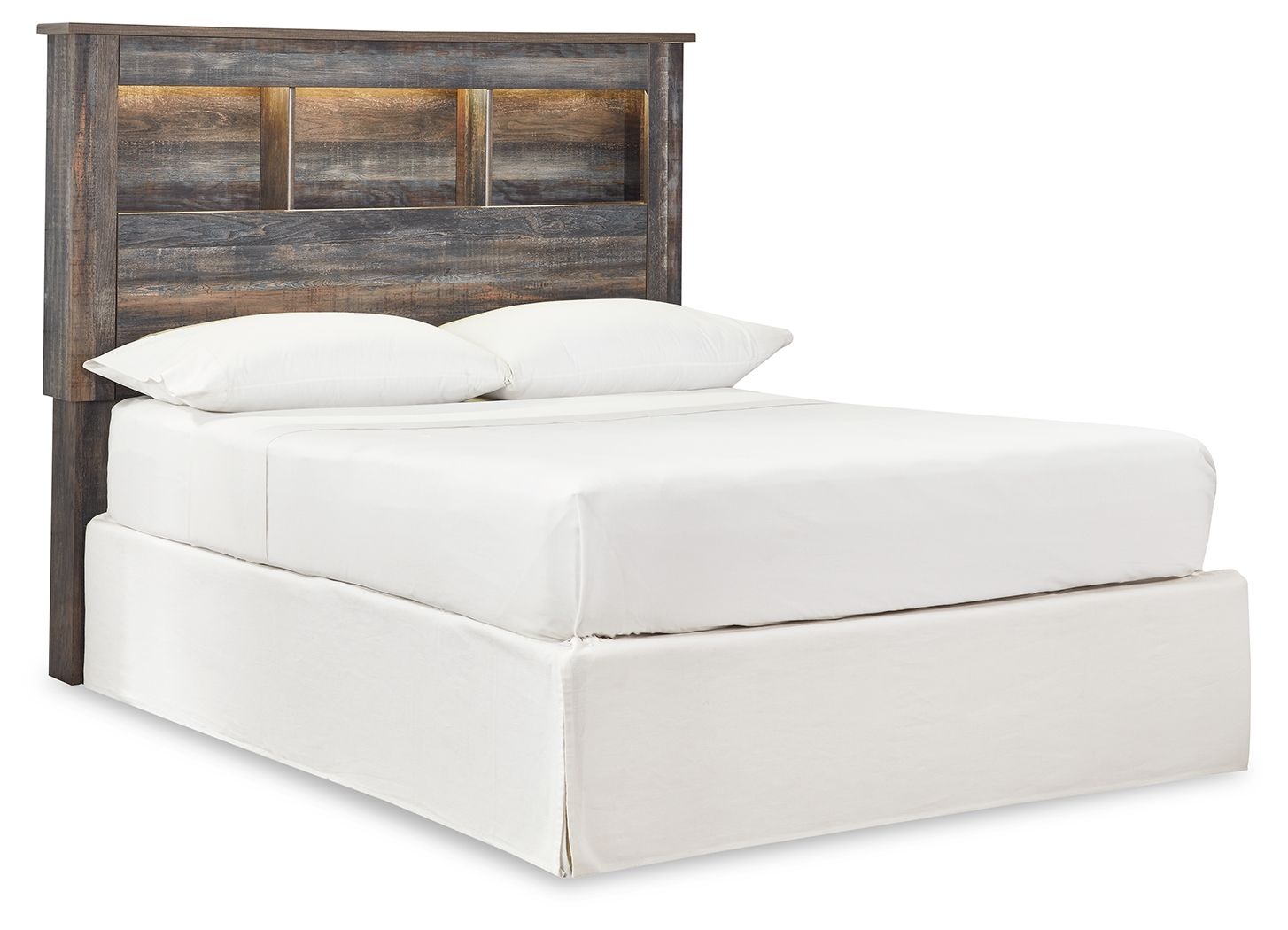 Drystan – Full Bookcase Headboard – Brown / Beige
