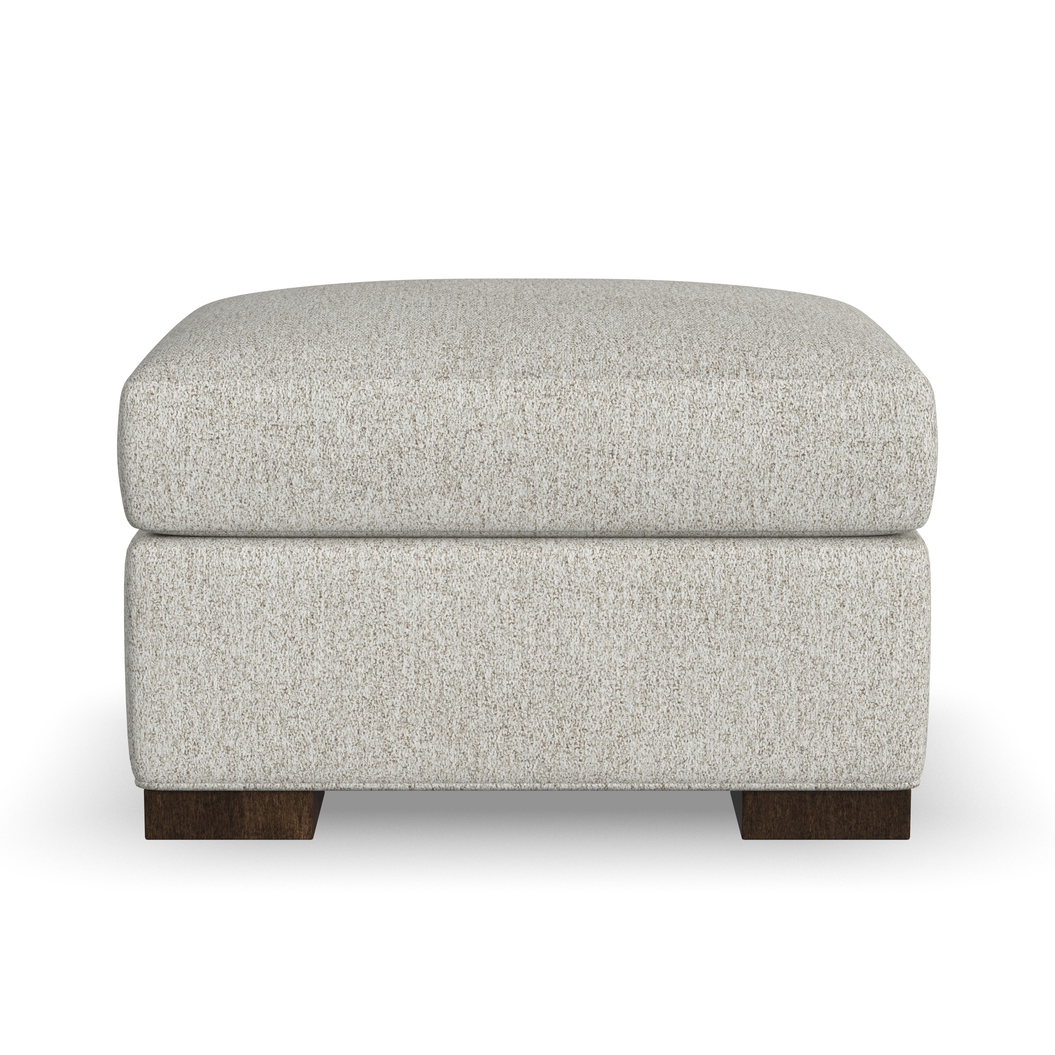 Jasper - Fabric Stationary Ottoman, dark gray, view 4