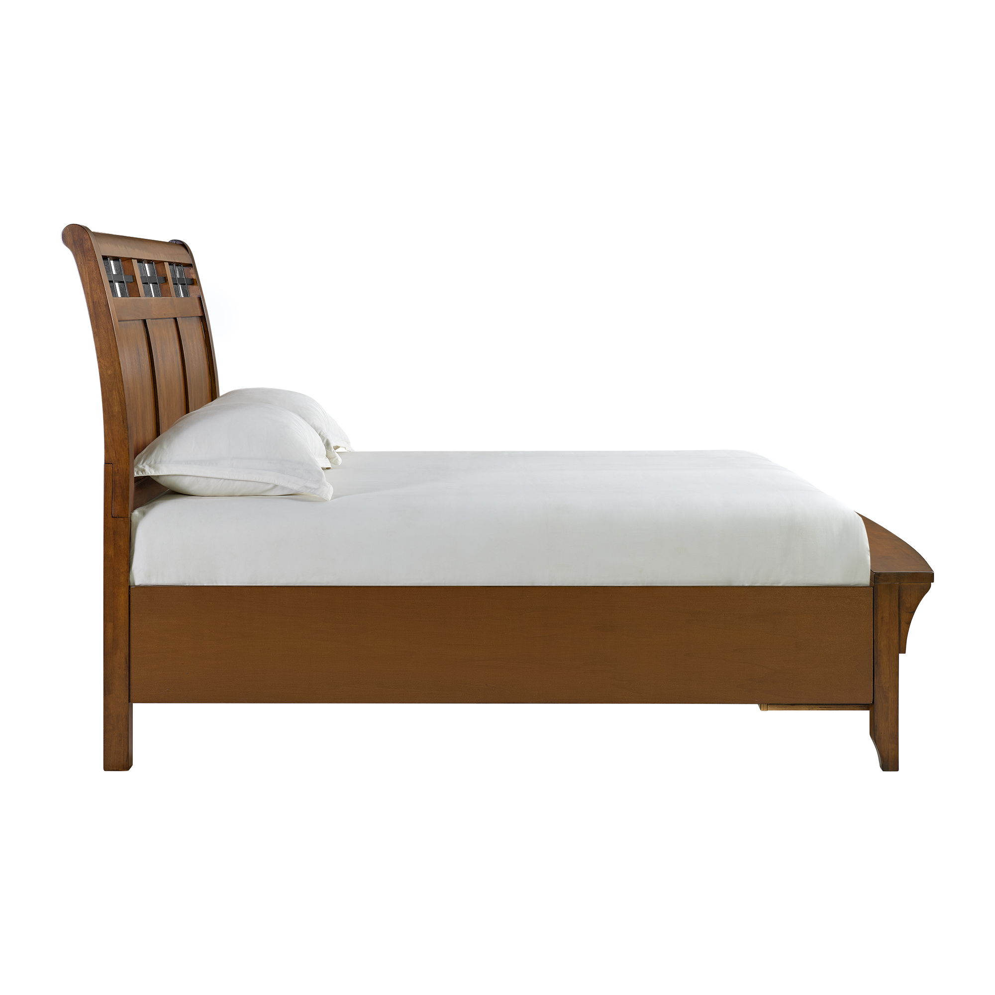 Gage - Queen Sleigh Storage Bed - Chestnut