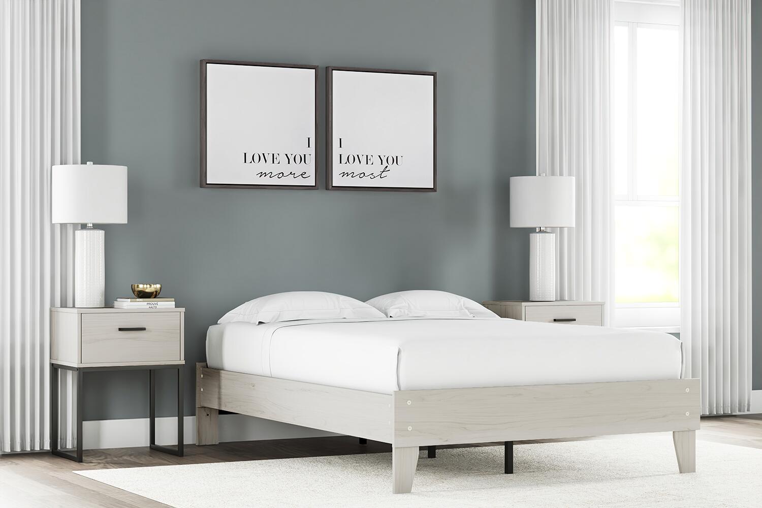 Socalle - Full Platform Bed - Light Natural
