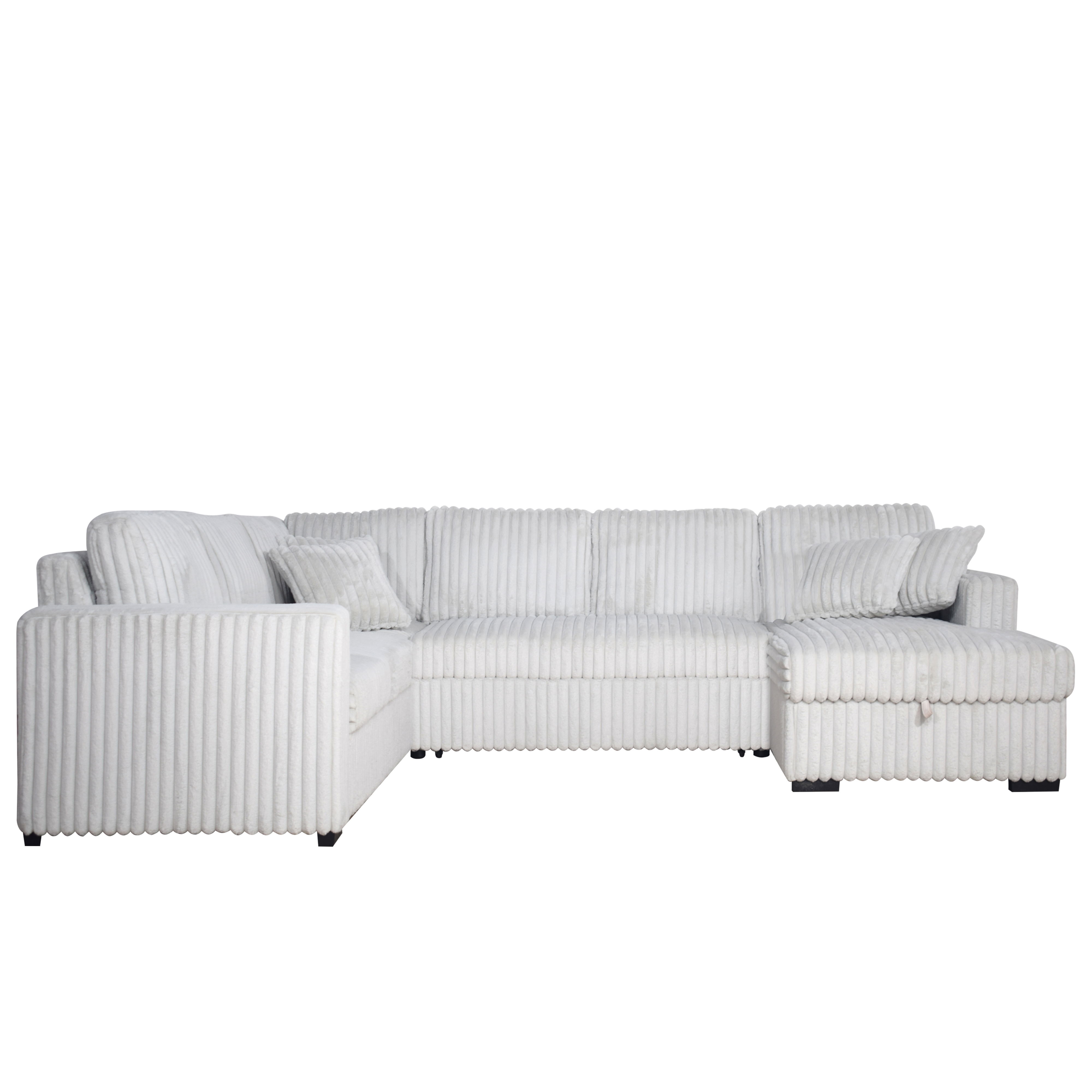 Bliss - Sectional Sleeper - Mist Gray