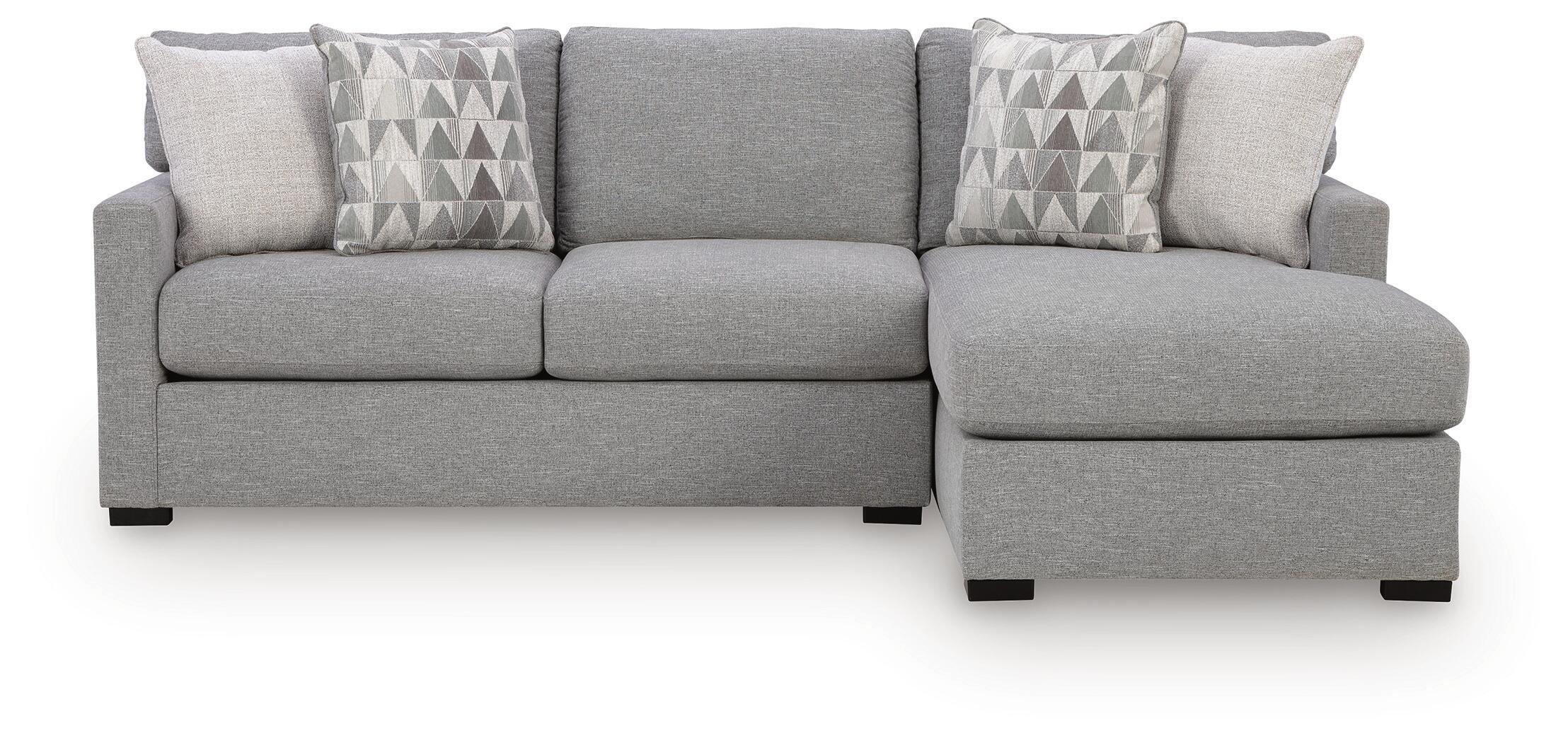 UrbanCrest – 2-Piece Sectional With RAF Corner Chaise – Pewter