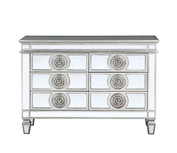 Varian - 34" Server - Mirrored & Antique Platinum, silver, view 4