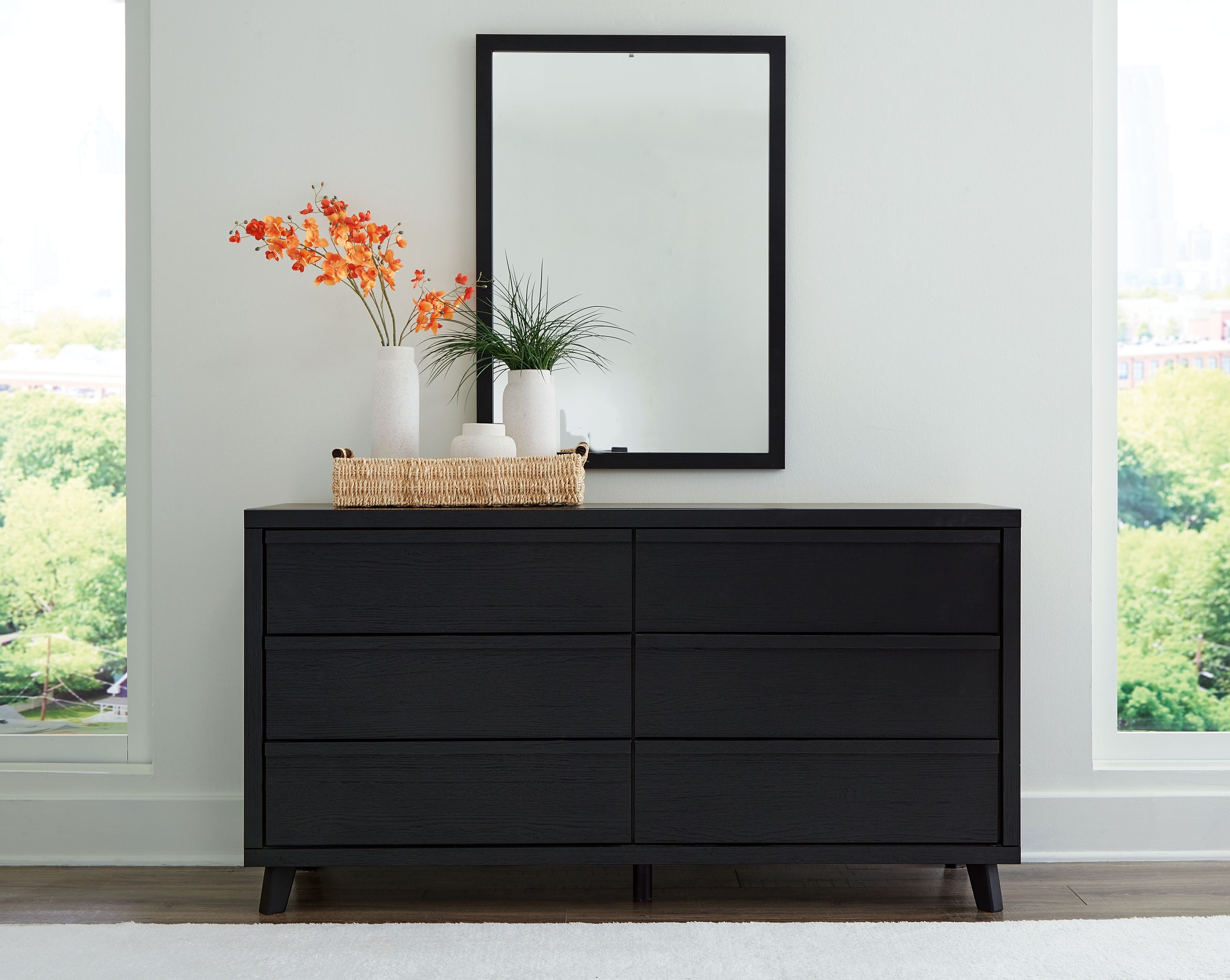 Ashley Furniture Danziar - Dresser And Mirror - Black - Image 6
