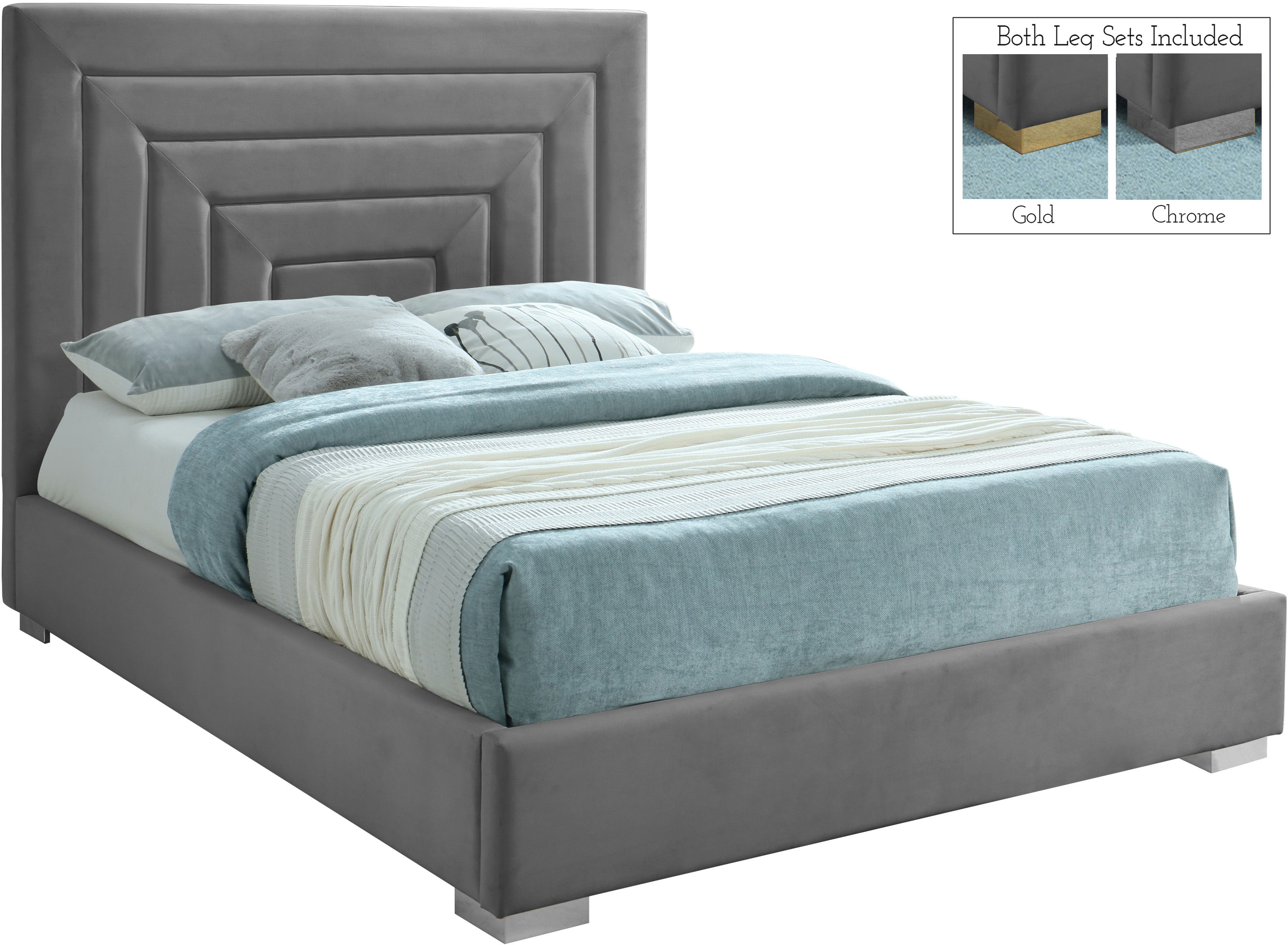 Nora - Queen Bed - Gray
