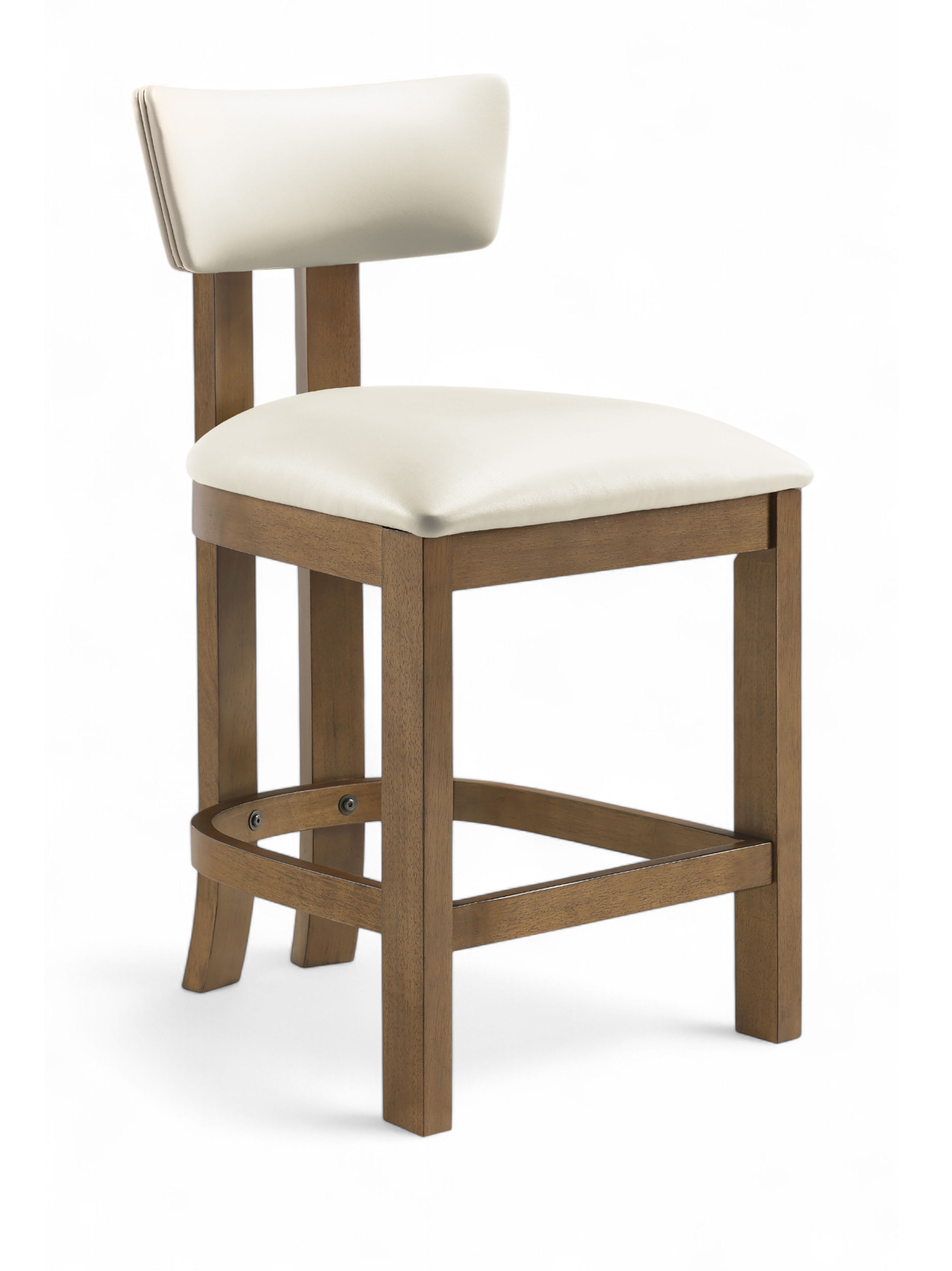Lavrin - Vegan Leather Upholstered Counter Stool (Set of 2) - Cream