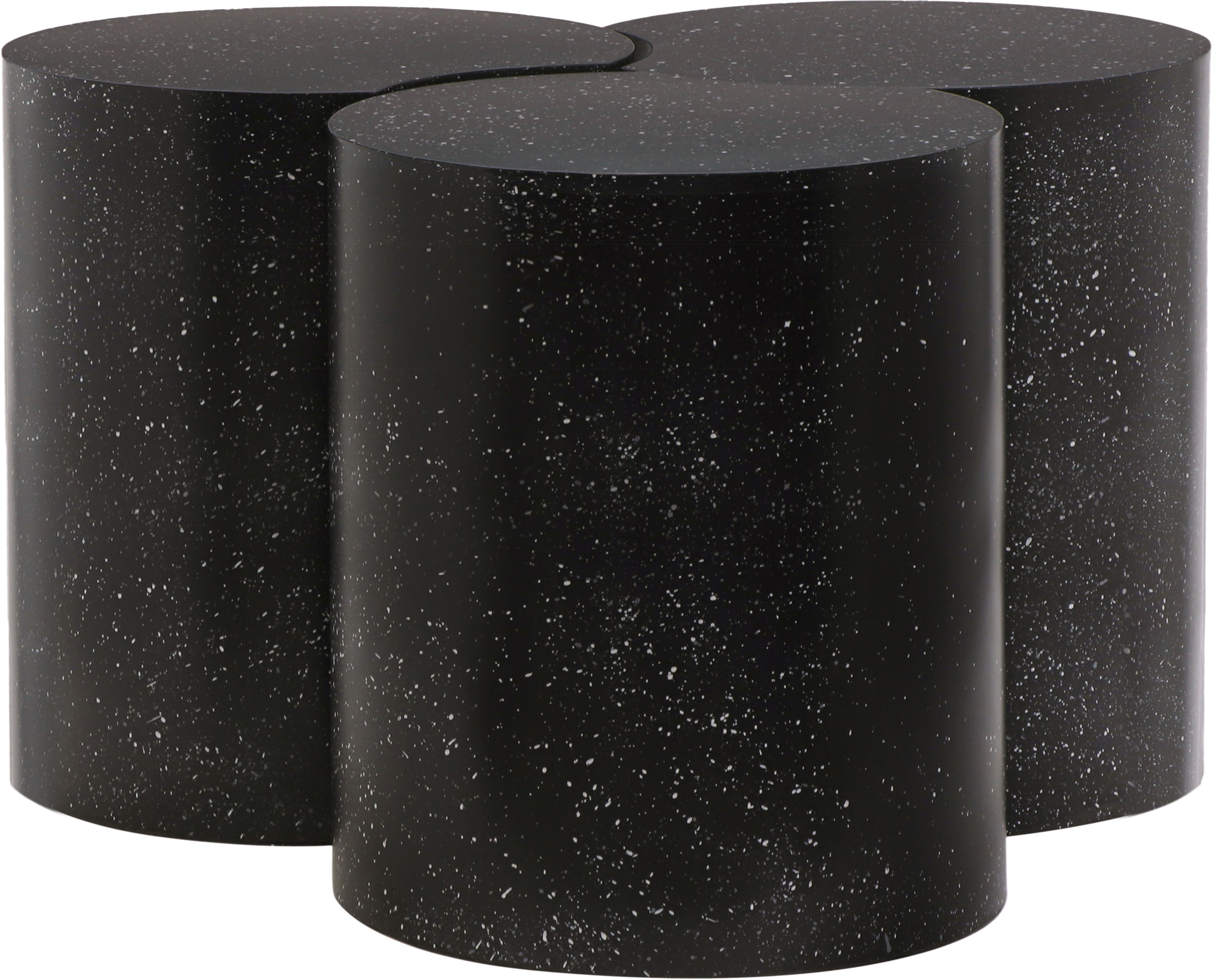 Dimple - 20" 3 Piece Modular Coffee Table - Black Terazzo