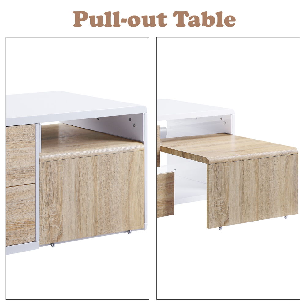 Verux - Coffee Table - White High Gloss, white, view 3