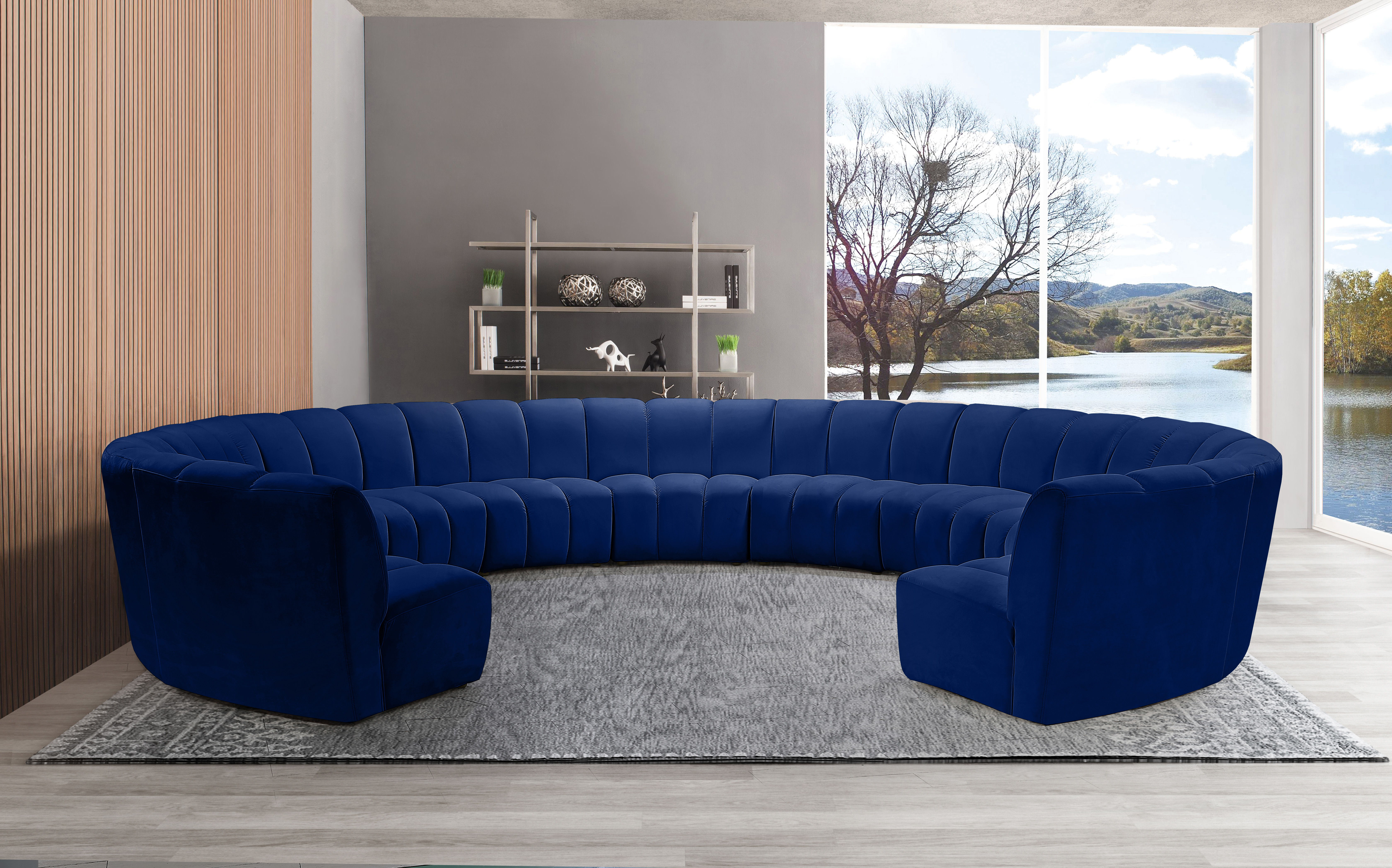 Infinity - 11 Piece Modular Sectional - Navy