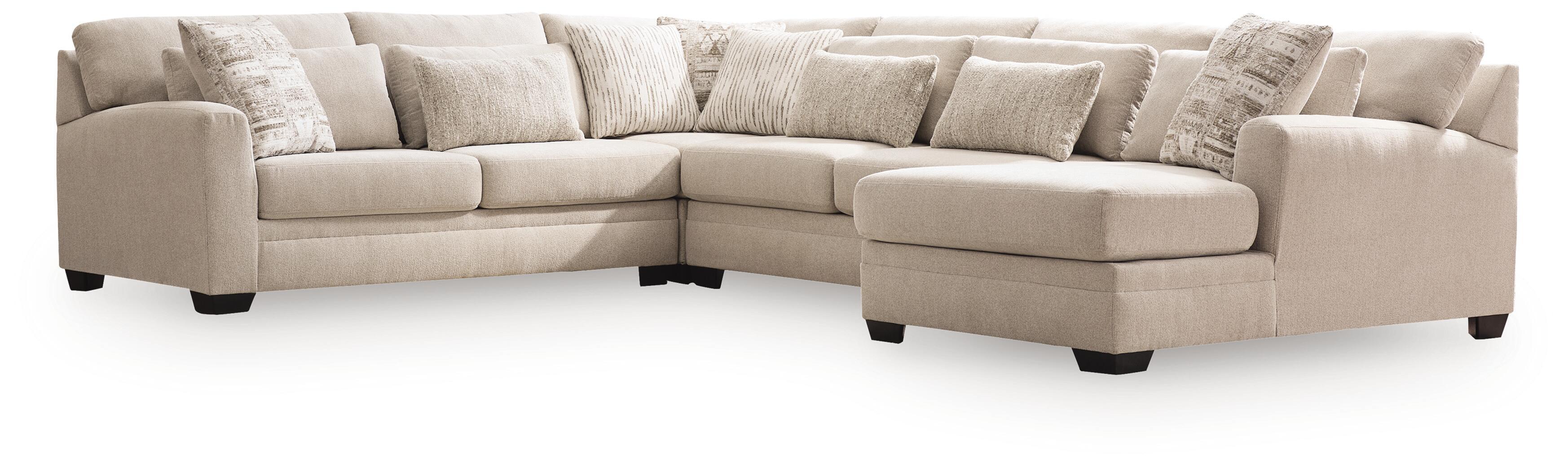 Mandi Point – 4-Piece Sectional With RAF Corner Chaise – Marble