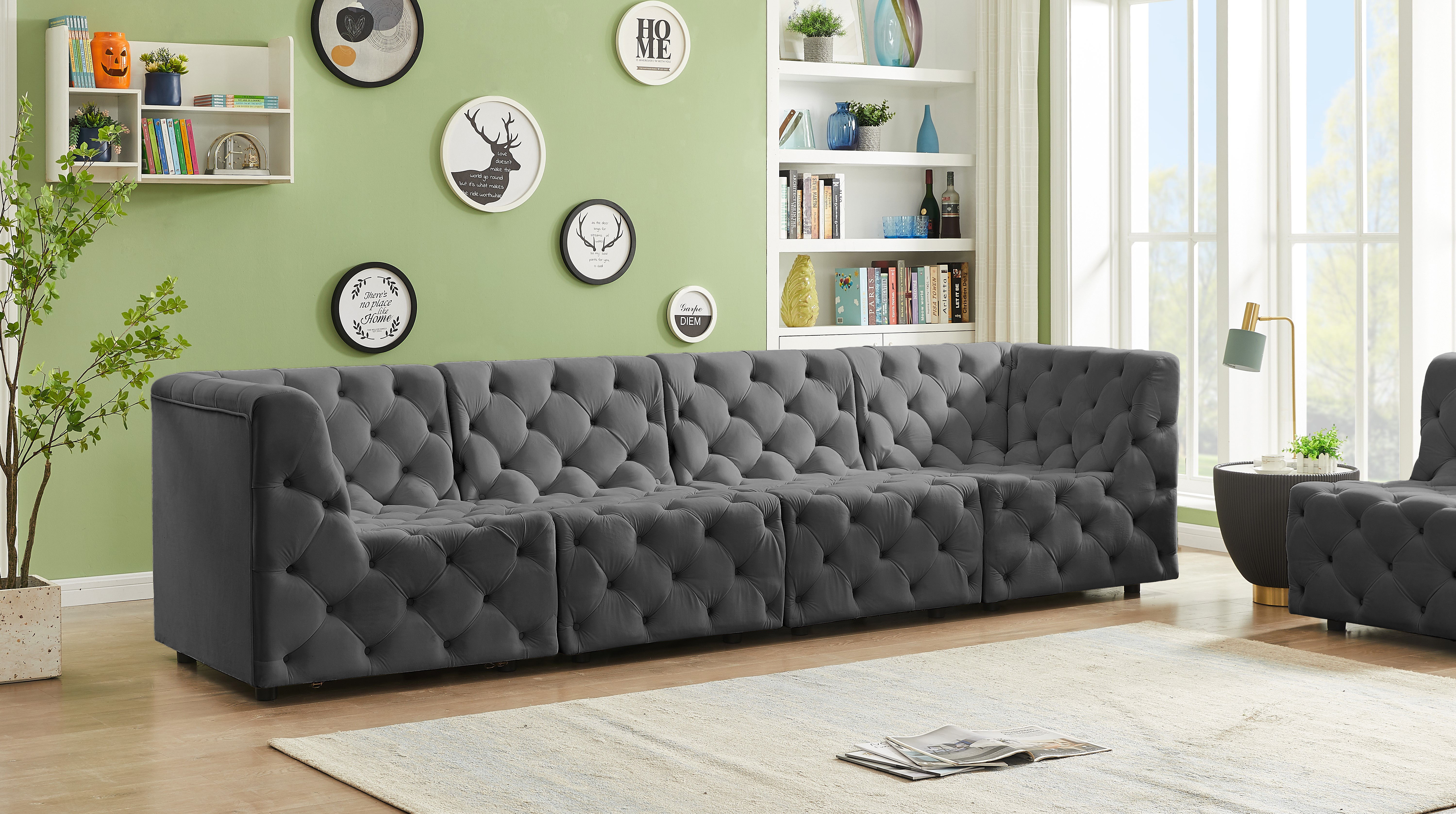 Tuft - 4 Piece Modular Sofa - Gray