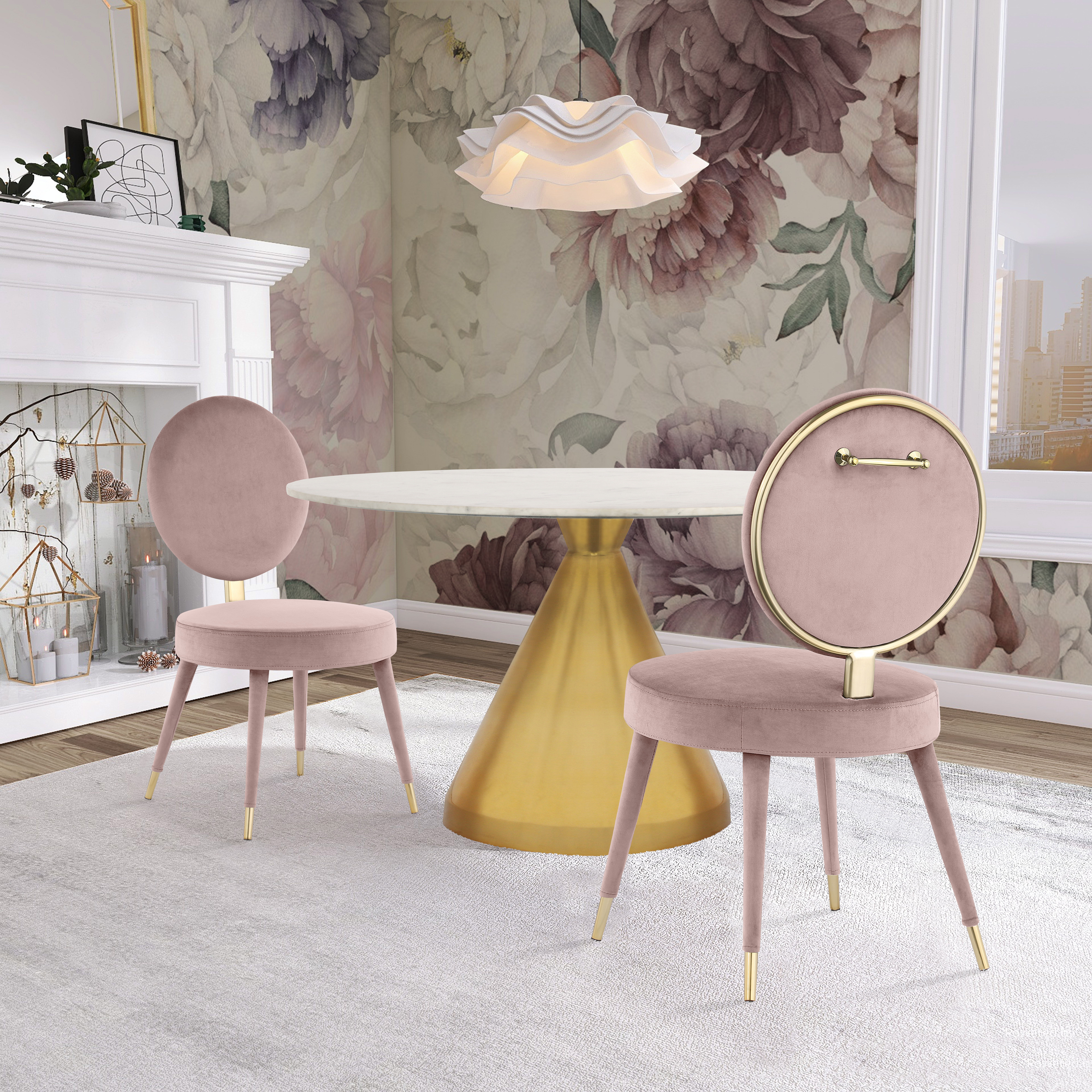 Brandy - Dining Chair (Set of 2) - Pink