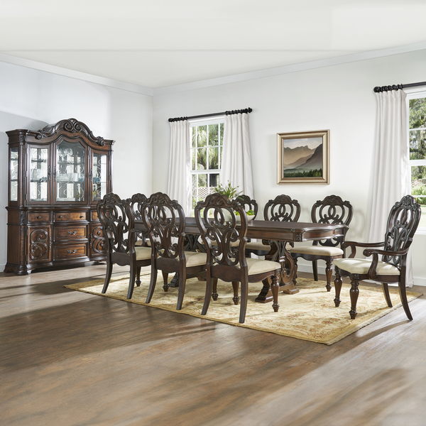 Royale - 10 Piece Dining Set - Dark Brown