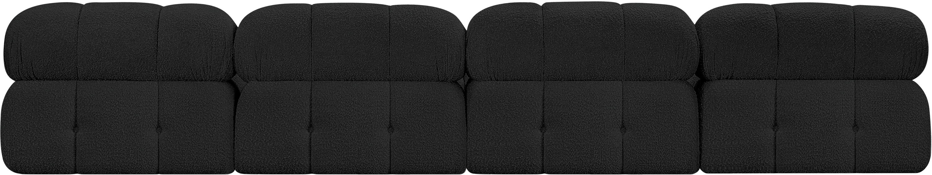 Ames - 4 Piece Modular Armless Sofa - Black