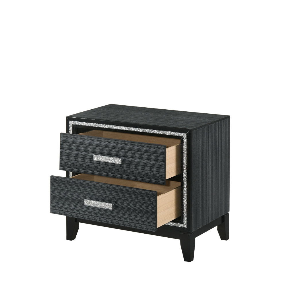 Haiden - Nightstand - Weathered Black, black, view 2