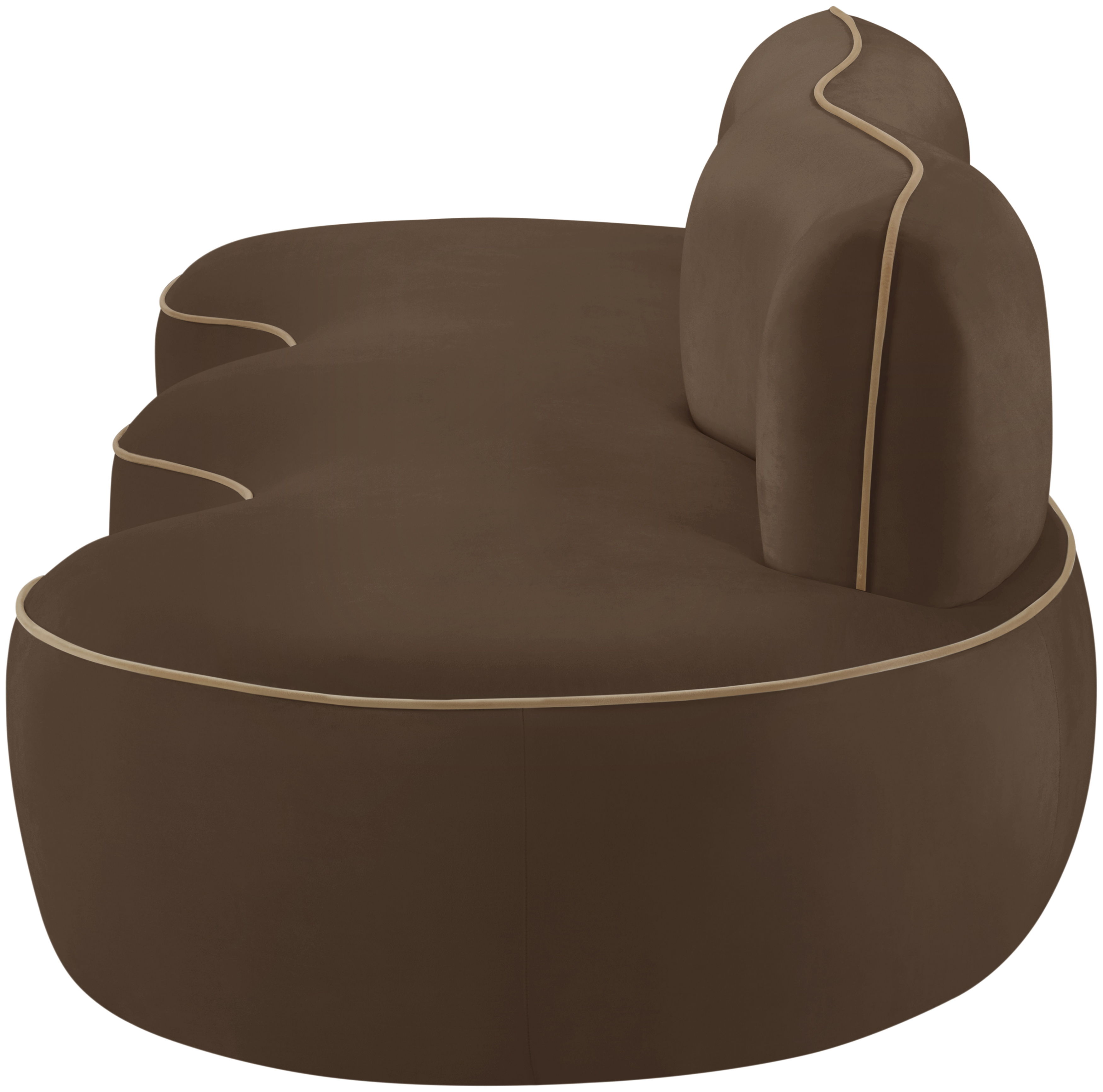 Swerve - Velvet 101" Upholstered Sofa - Brown