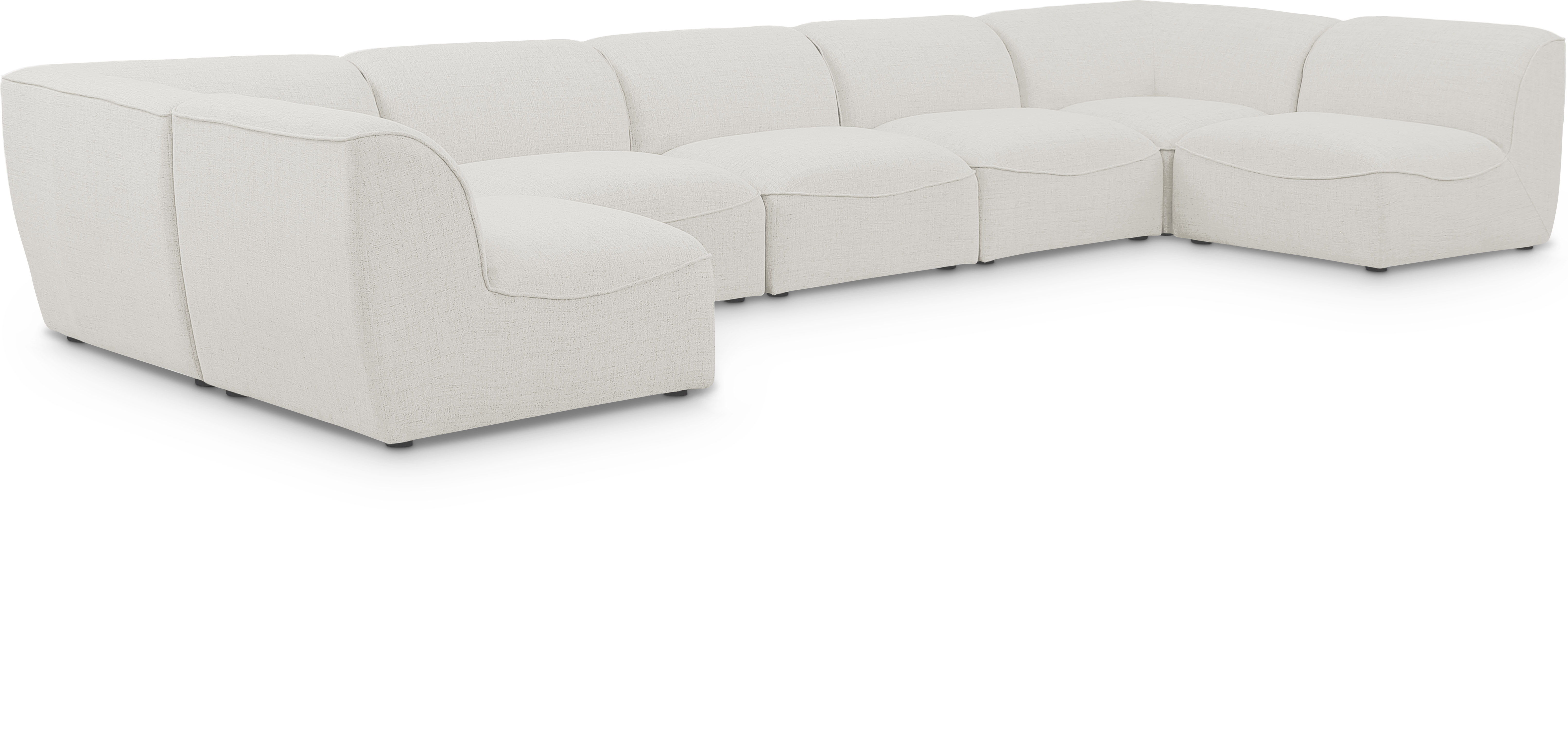 Miramar - 7 Piece Modular U-Shaped Sectional - Cream