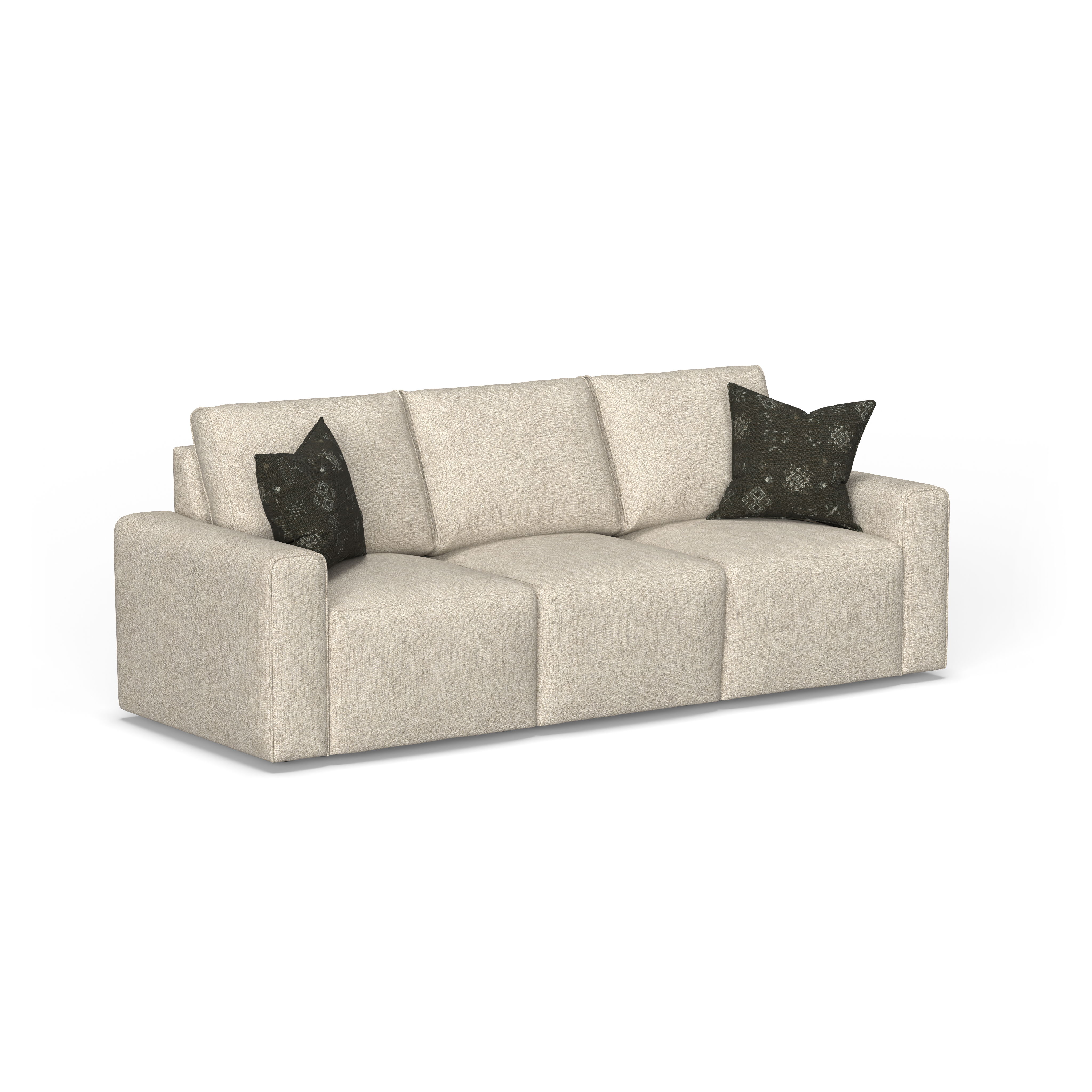 Dawson - Fabric Stationary Sofa, light brown