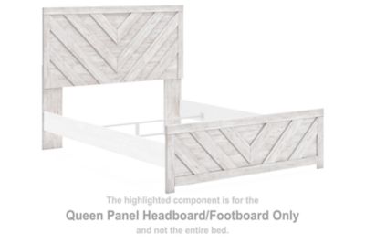 Cayboni – Queen Panel Headboard/Footboard – Whitewash