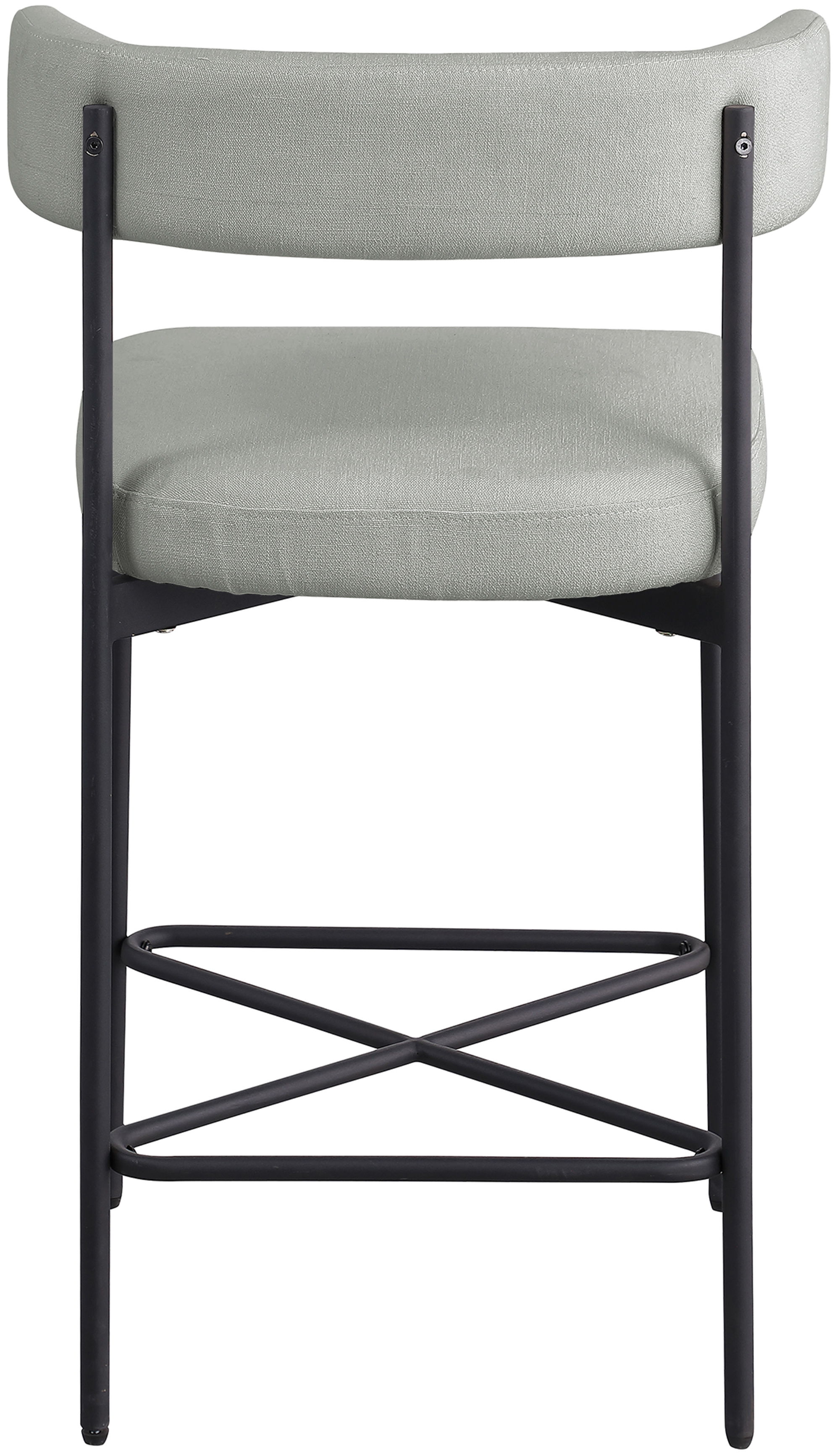 Rivage - Durable Stool With Black Frame (Set of 2) - Light Gray