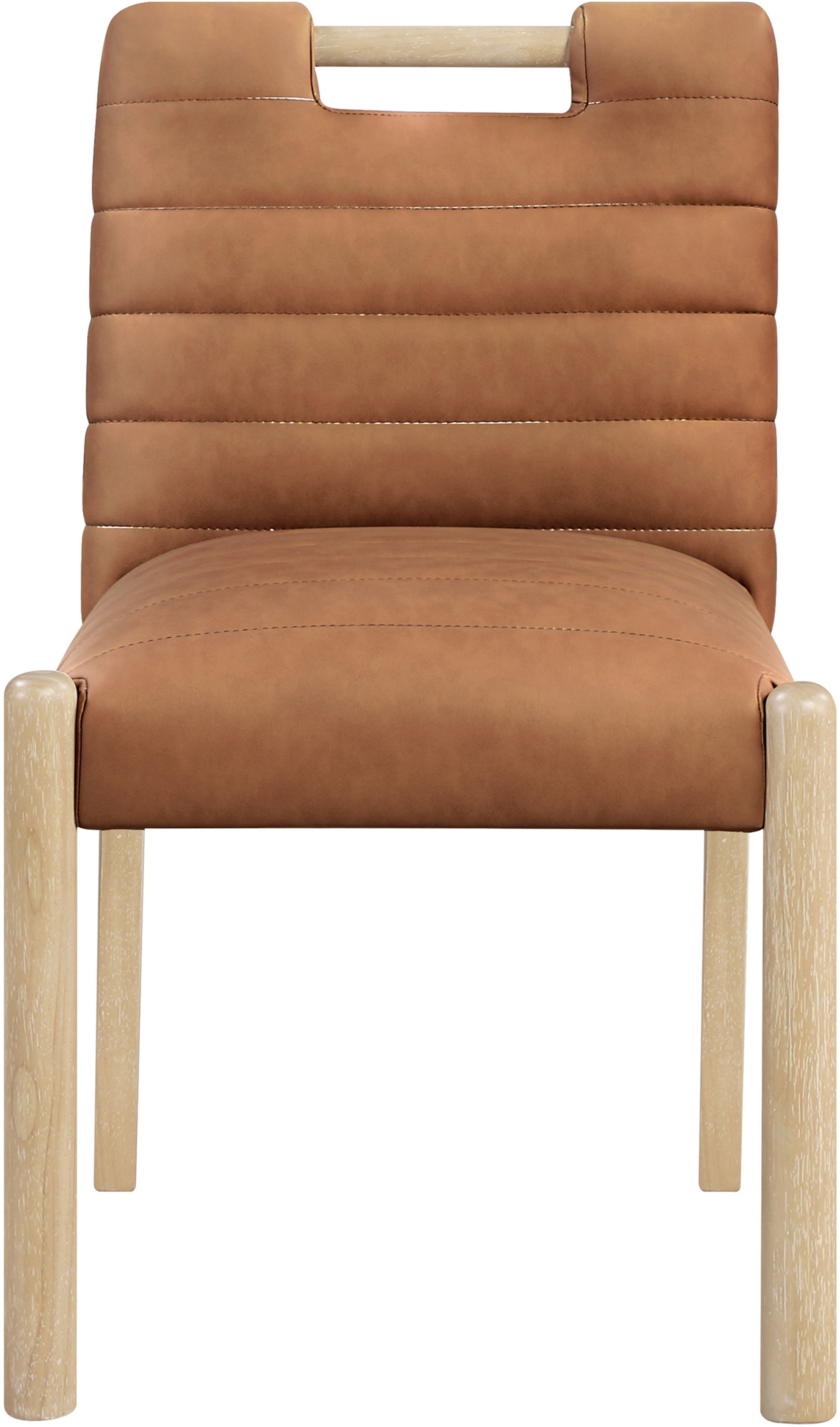 Aimee - Faux Leather Dining Side Chair (Set of 2) - Cognac