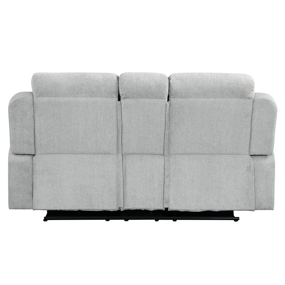 Galya - Motion Loveseat With Console - Light Gray Chenille, light gray, view 4