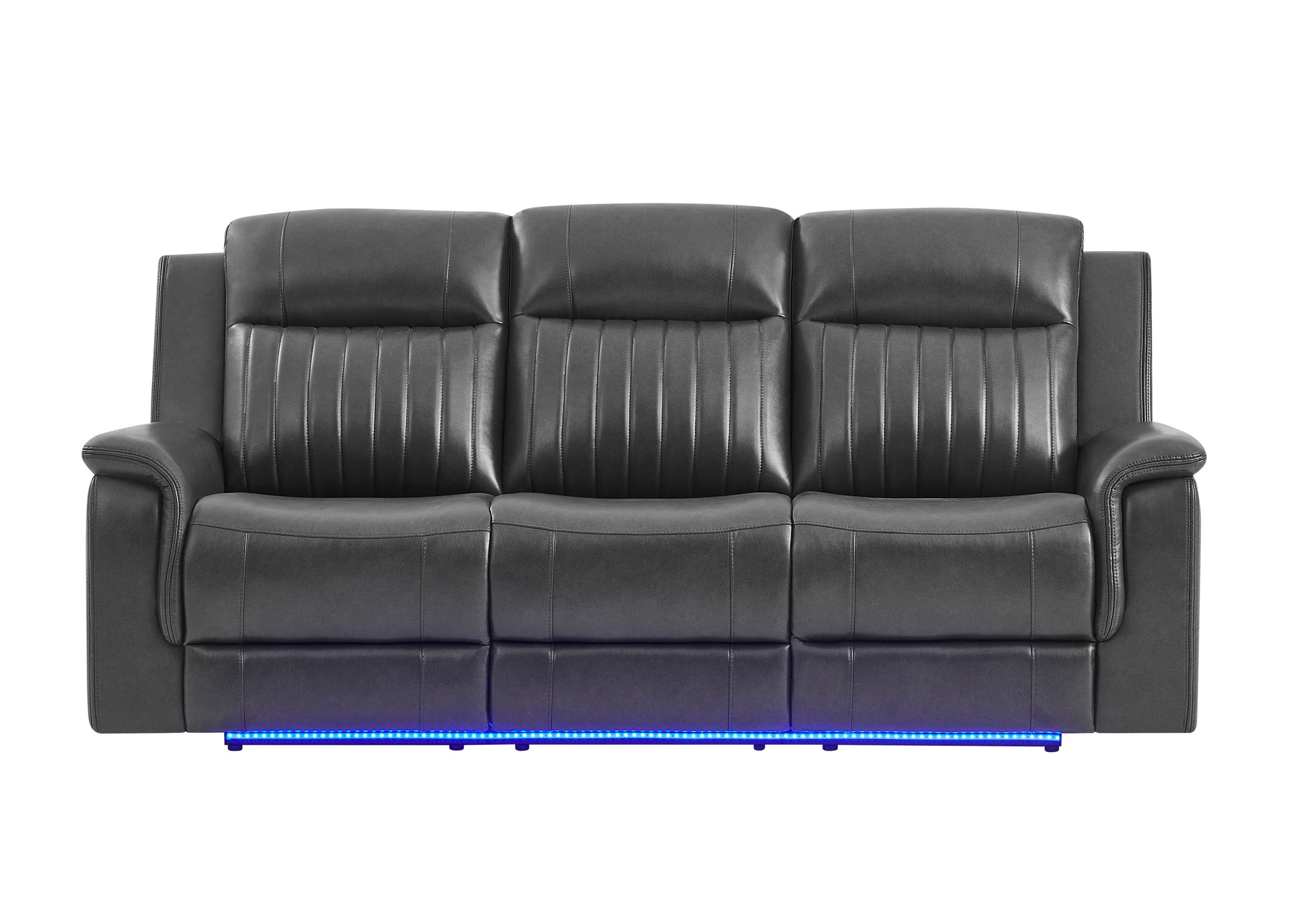 Power Reclining Sofa With LED And Global Surround System
