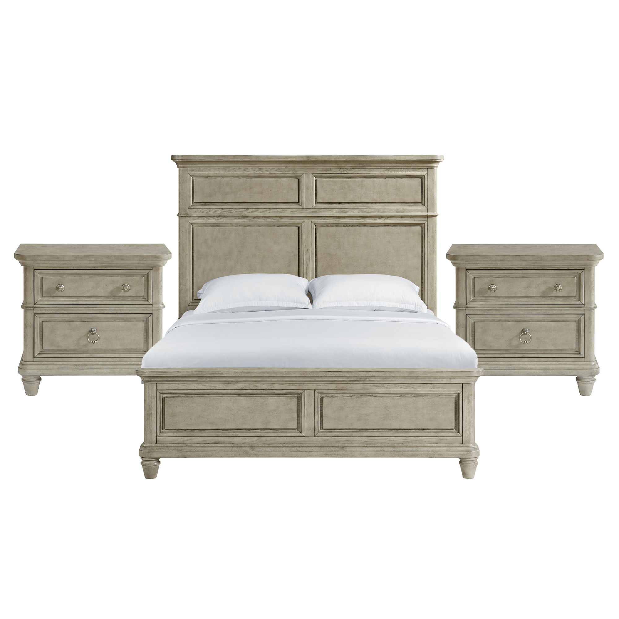 Whit-Ash - Queen 3 Piece Bedroom Set - Light Gray