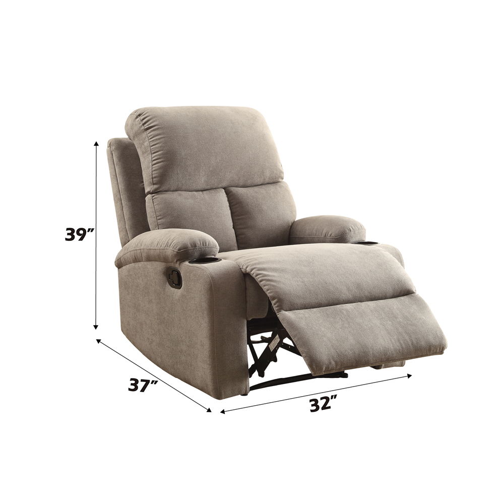 Rosia - Motion Recliner - Gray Linen, dark gray, view 5