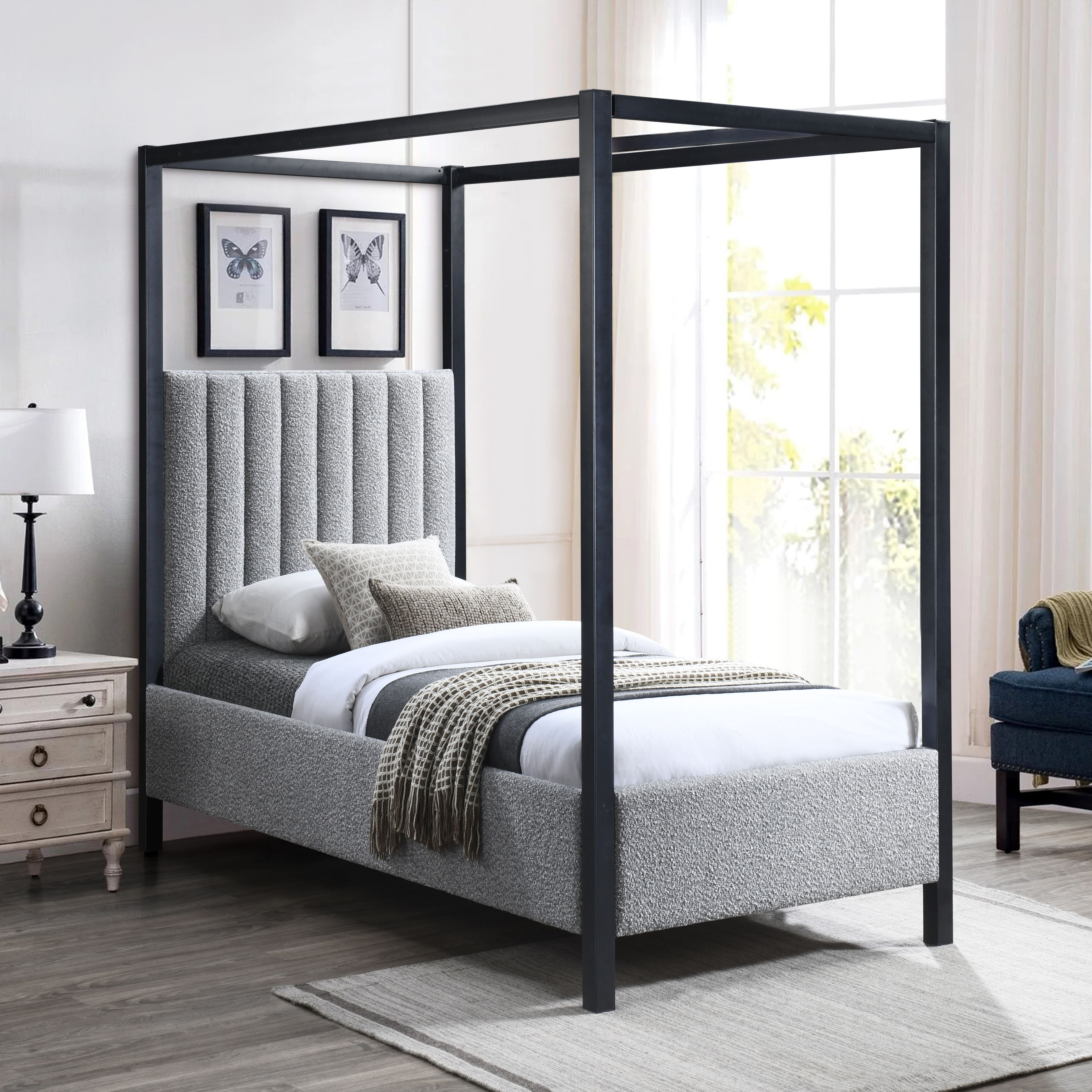 Kelly - Twin Bed - Gray