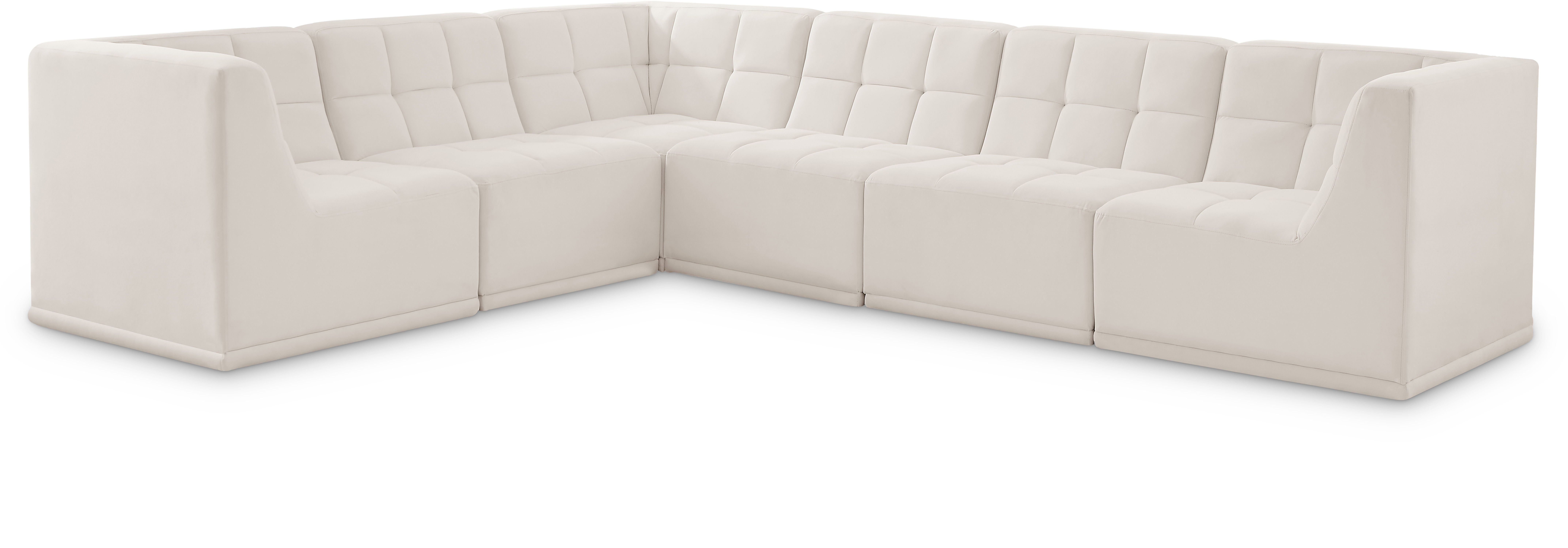 Relax - 6 Piece Modular Sectional - Cream