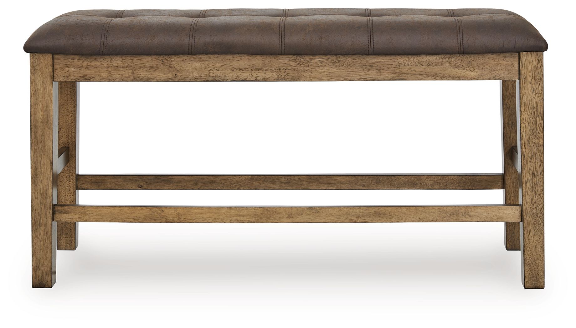 Ashley Furniture Urbinforte - Double Counter Height Upholstered Bench - Light Brown - Image 3