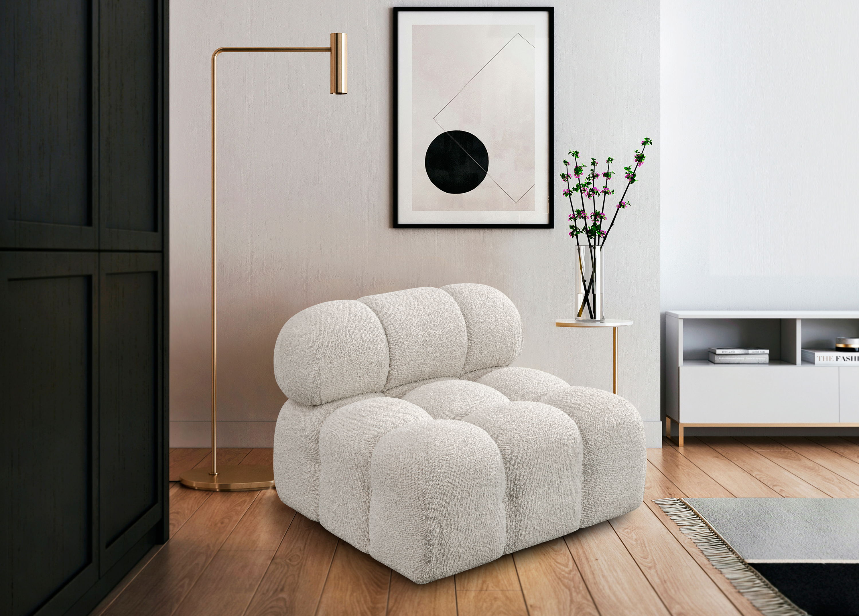 Ames - Armless Chair - Cream