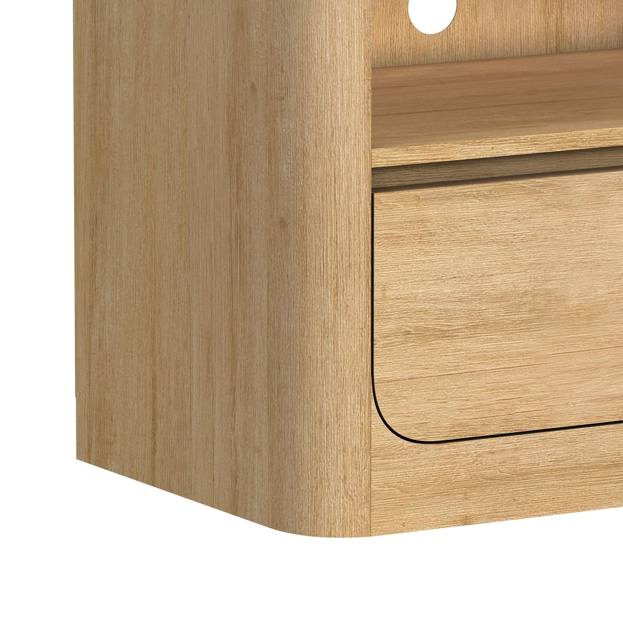 Rosalie - 82" TV Console Without Fireplace Insert - Natural