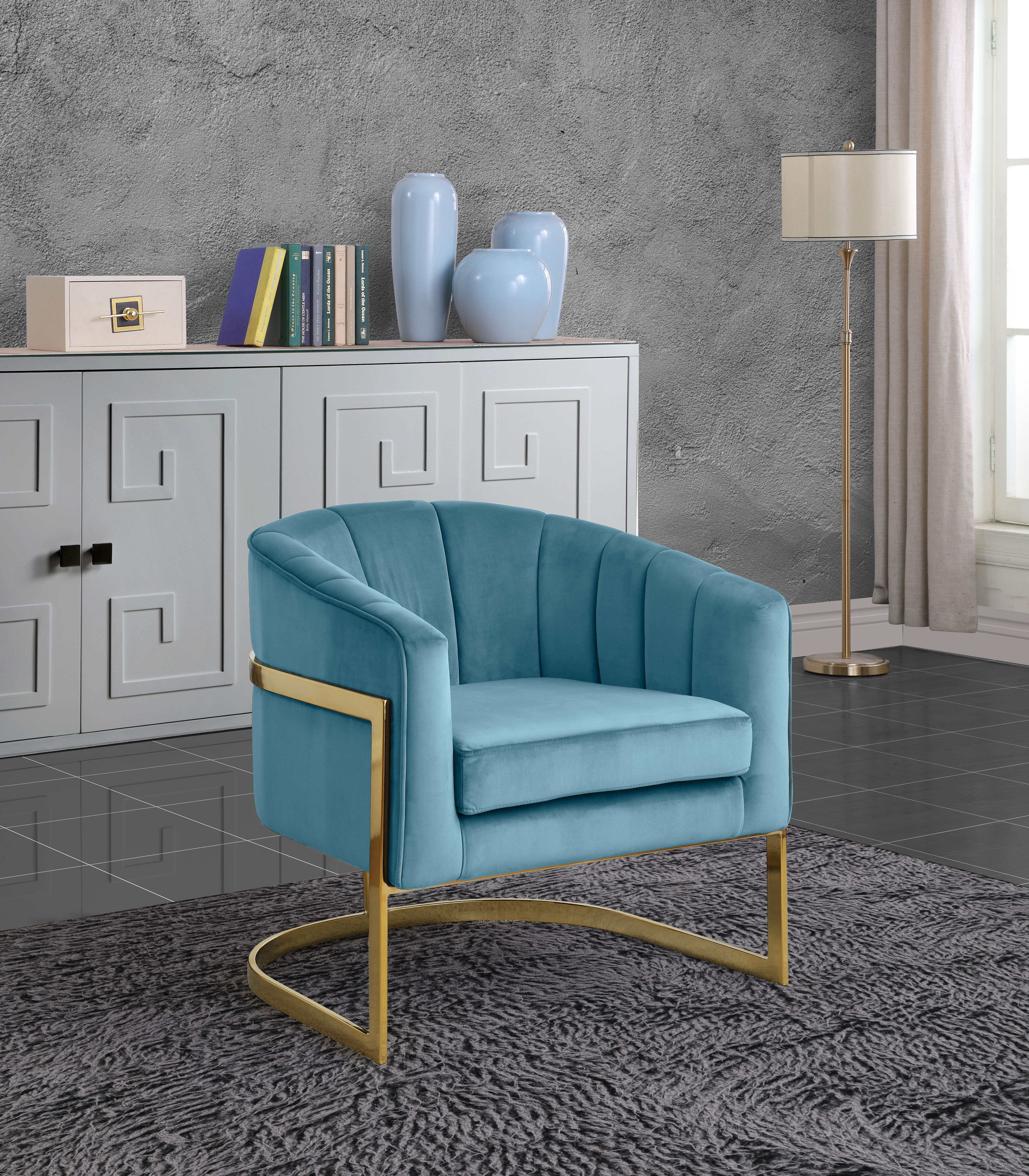 Carter - Accent Chair - Aqua