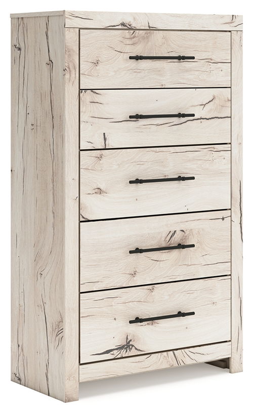 Lawroy - Five Drawer Chest - Light Natural, beige