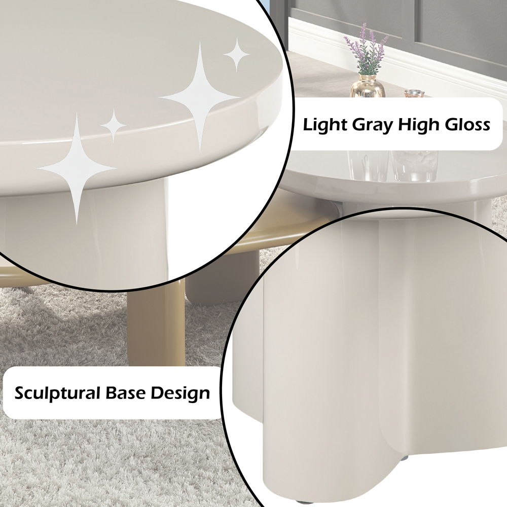 Joane - End Table - Light Gray High Gloss, light gray, view 8