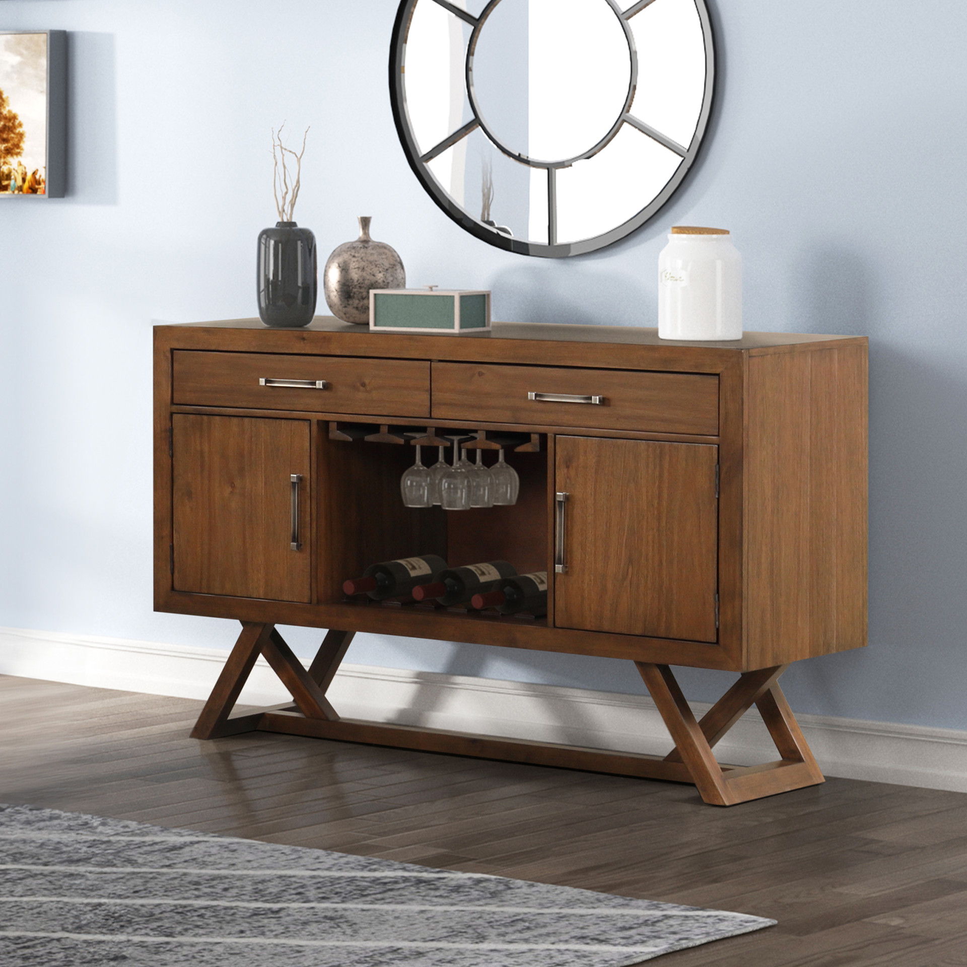 Putnam - Server - Walnut, light brown, view 7