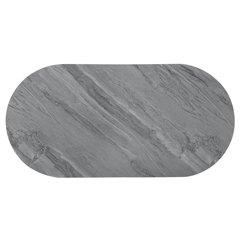 Yukino - Coffee Table - Gray High Gloss & Chrome, gray, view 2