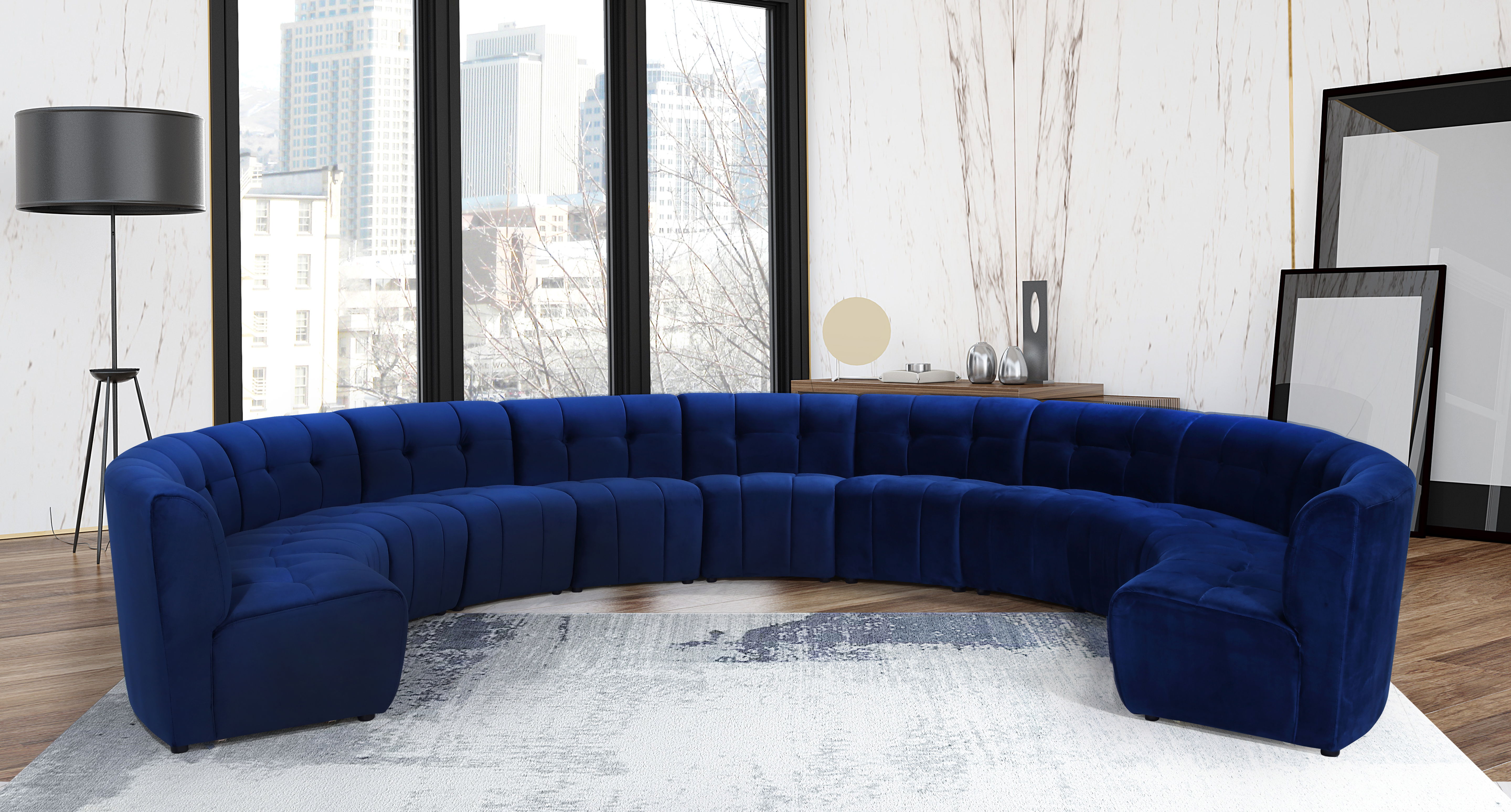 Limitless - 11 Piece Modular Sectional - Navy