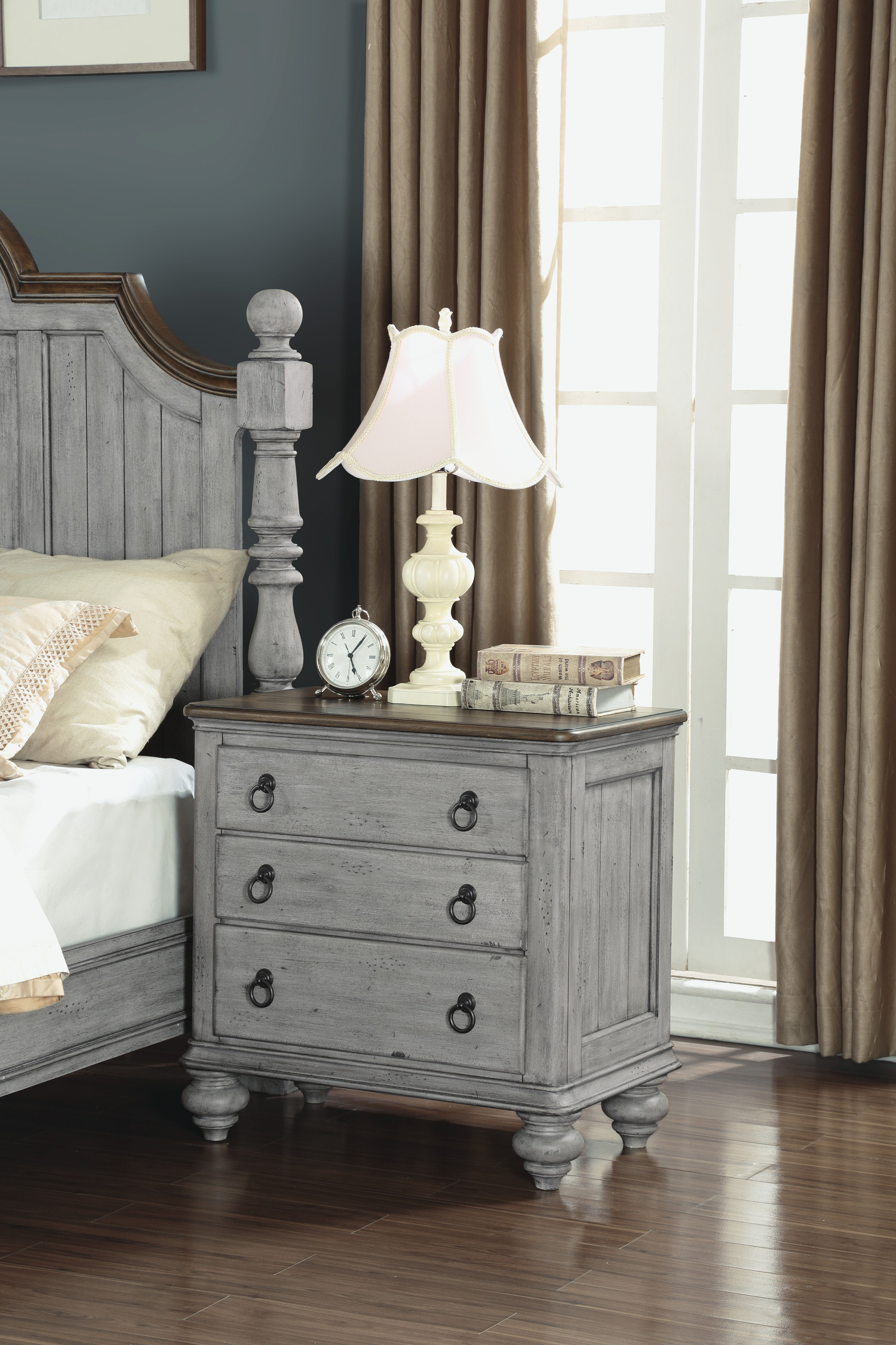 Plymouth - Nightstand - Gray, gray, view 6