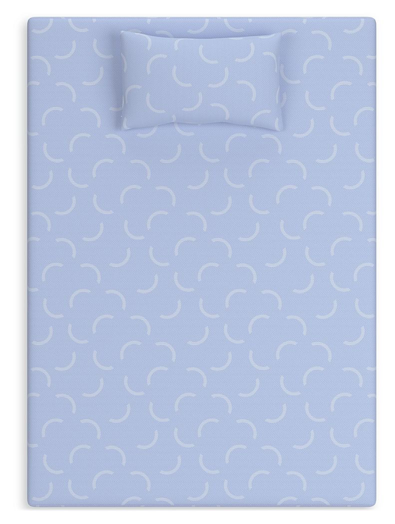 Ashley Furniture Ikidz Ocean - Twin Mattress and Pillow Set of 2 - Blue - Image 4