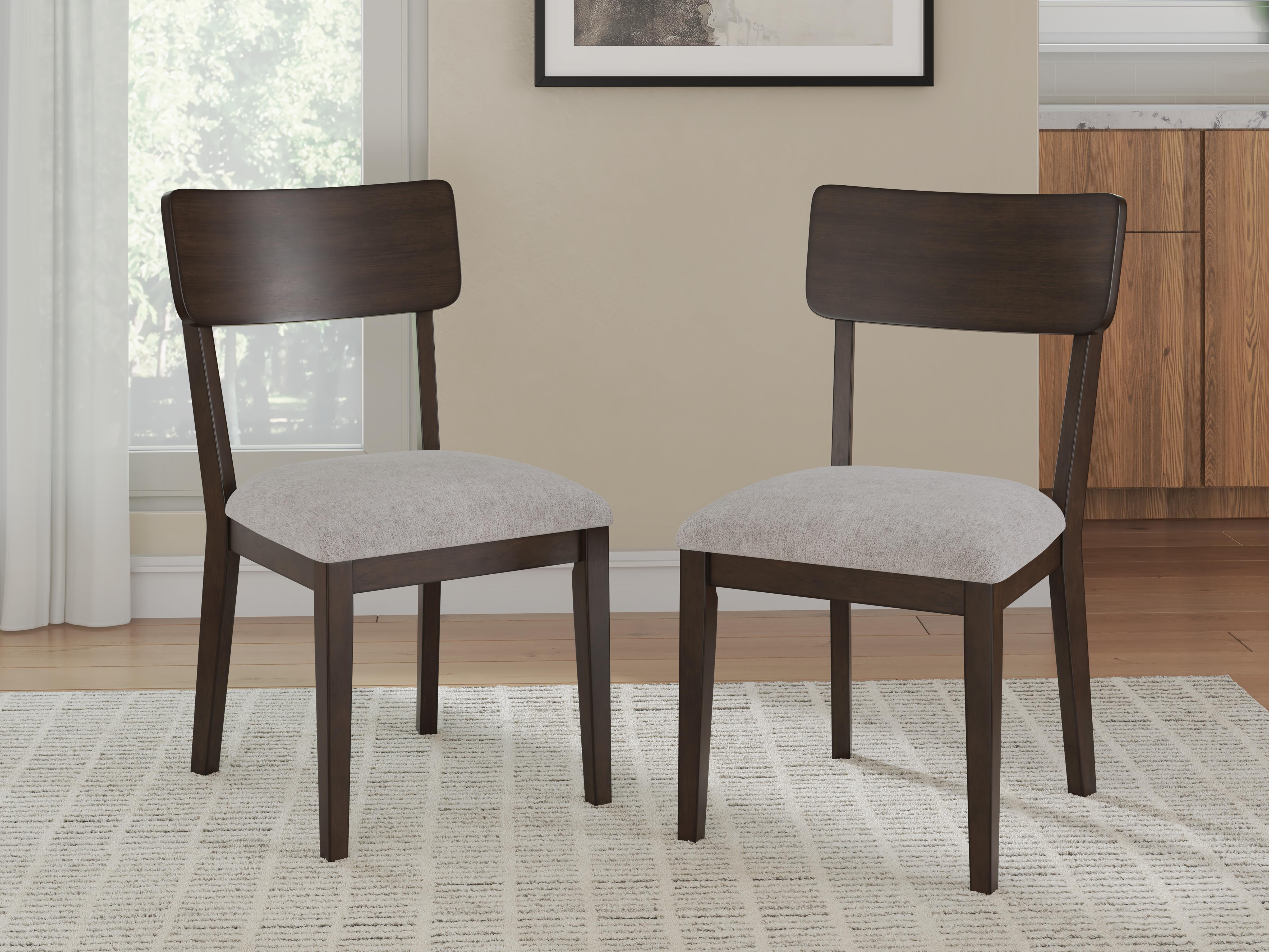 Shorbyn - Dining Upholstered Side Chair (Set of 2) - Merlot, dark brown