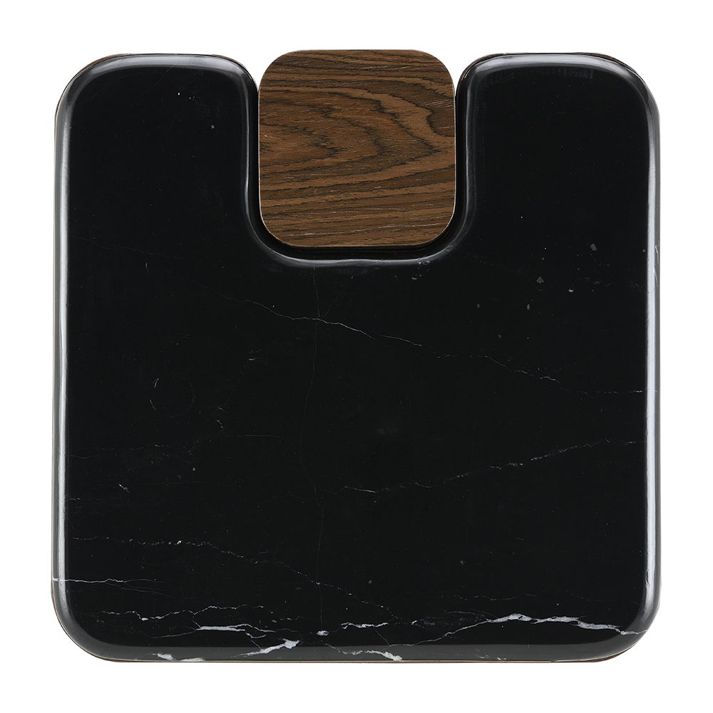Dana - End Table With Marble Top - Natural / Dark Walnut, dark brown, view 3