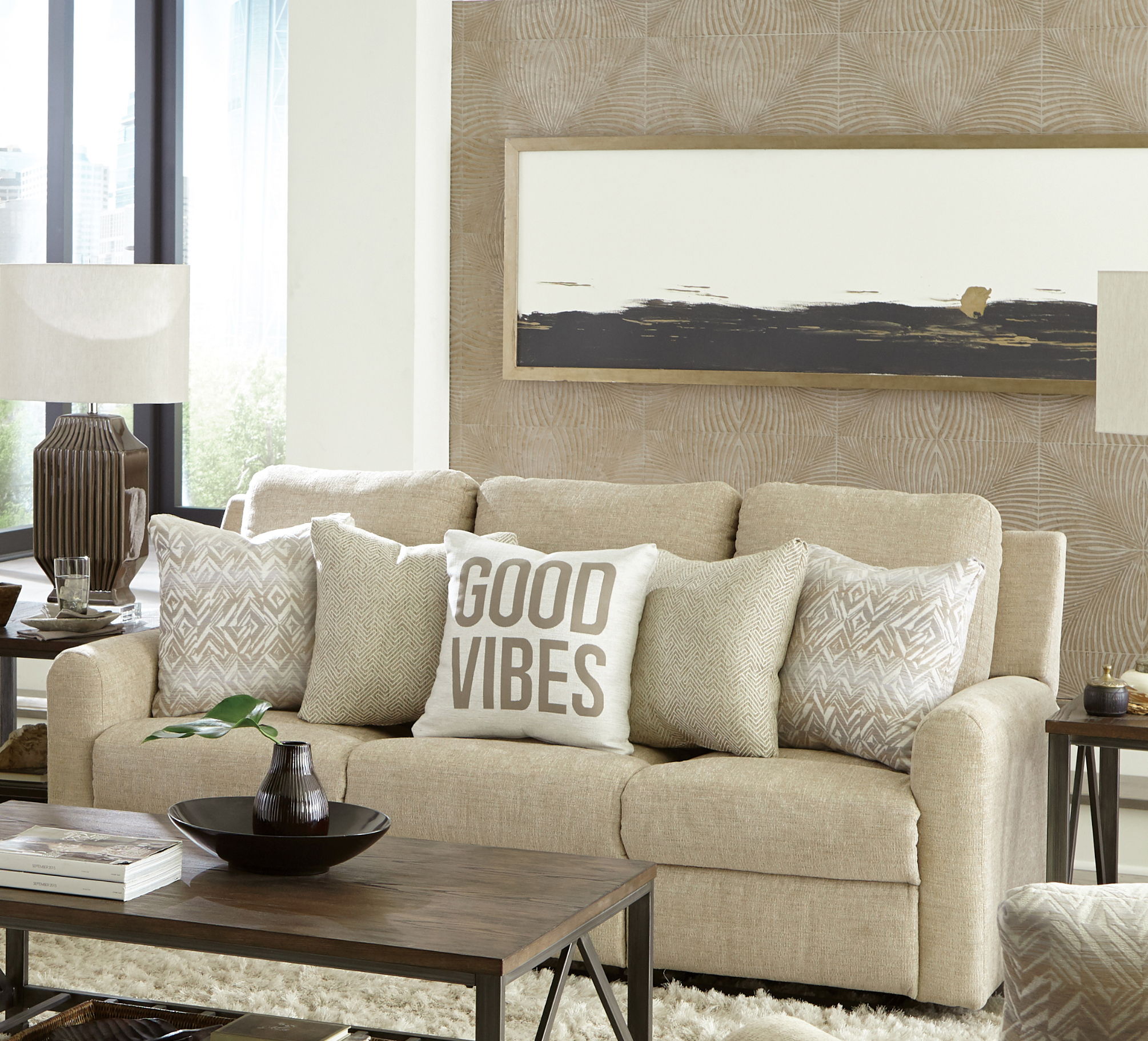 Calvin - Power Reclining Sofa - Putty